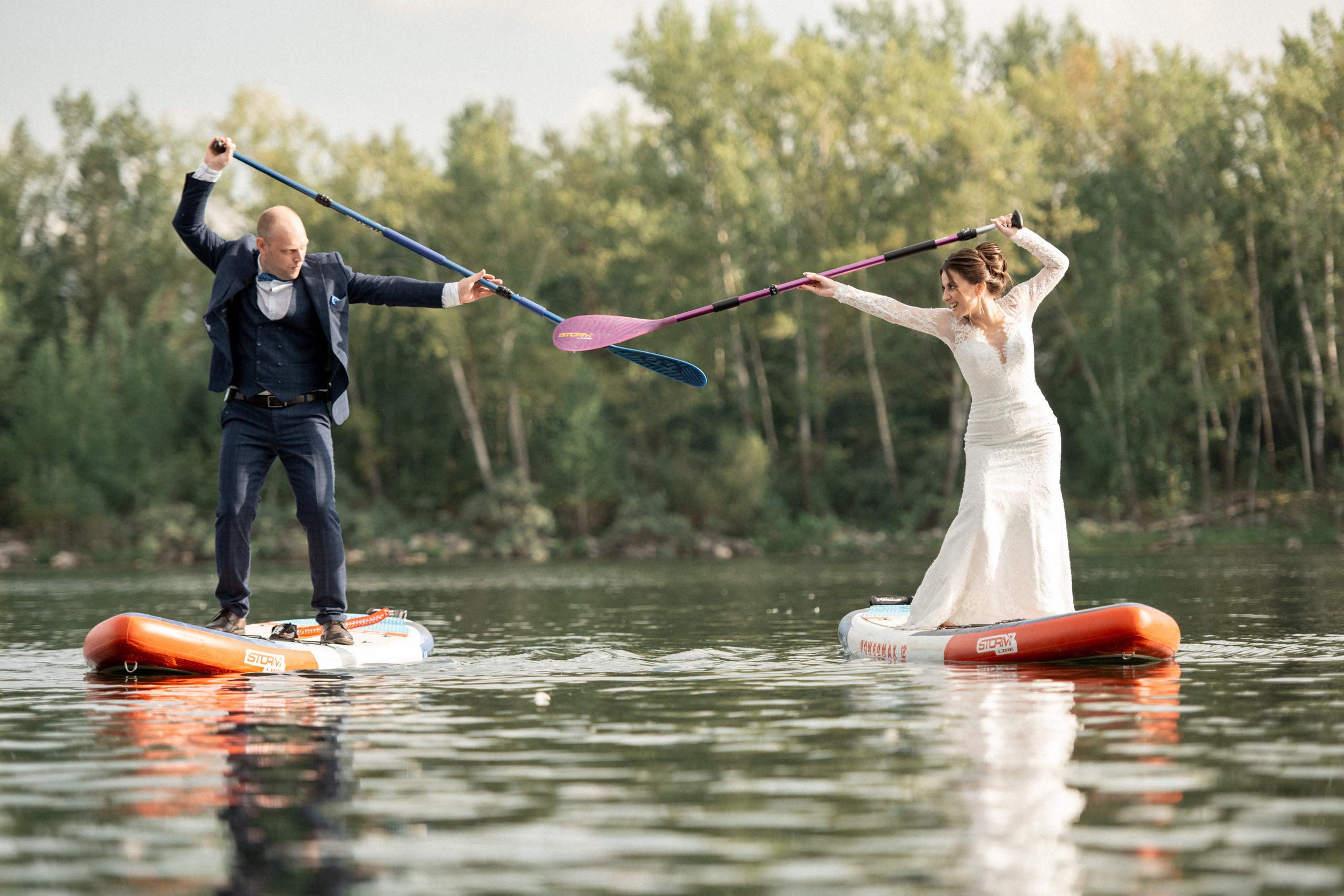 Свадьба на SUP бордах в Красноярске