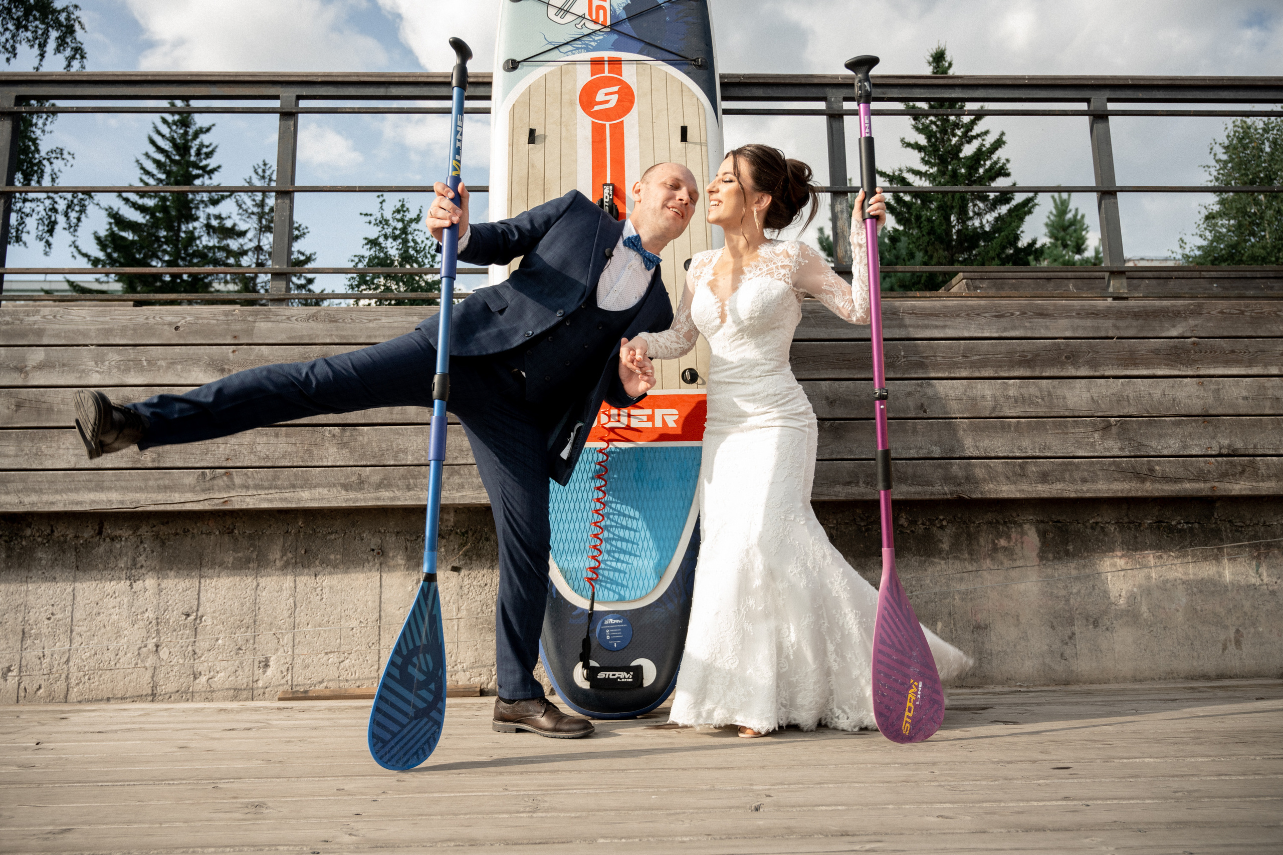 Свадьба на SUP бордах в Красноярске