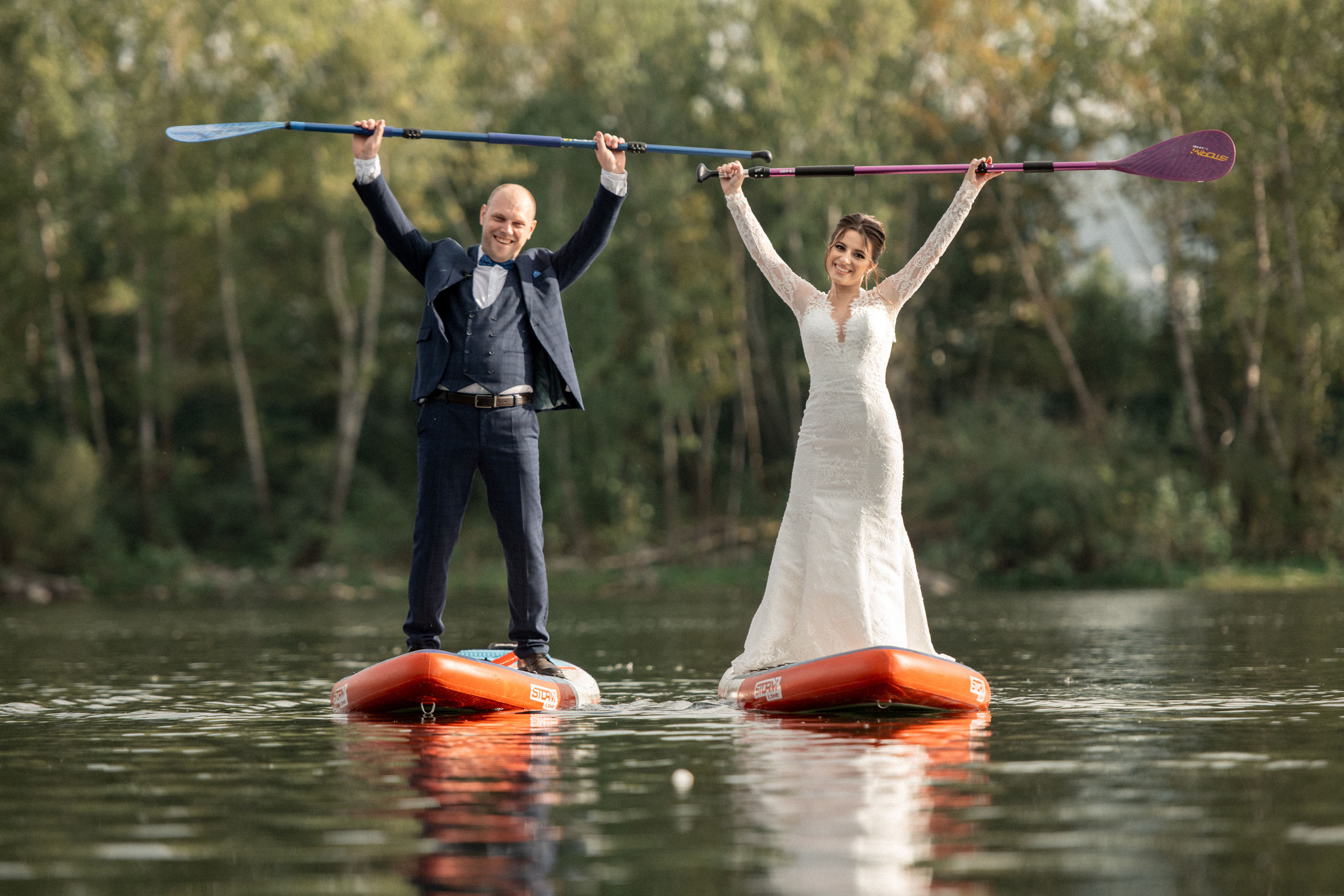 Свадьба на SUP бордах в Красноярске