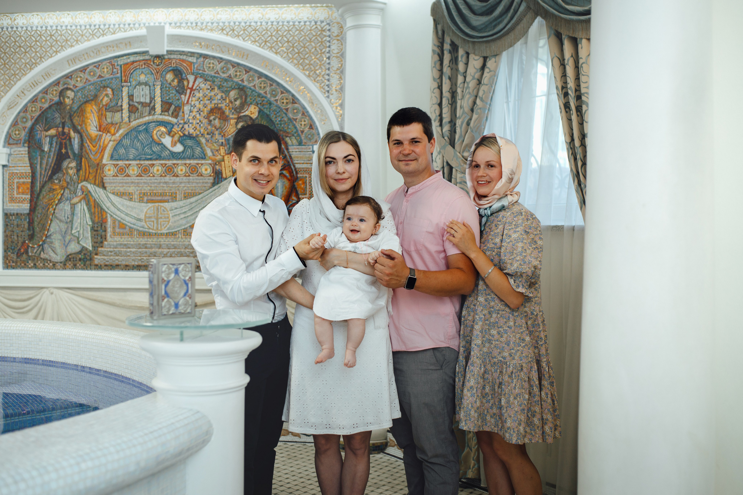 Крещение Аделины, храм Святой Троицы, июль 2024