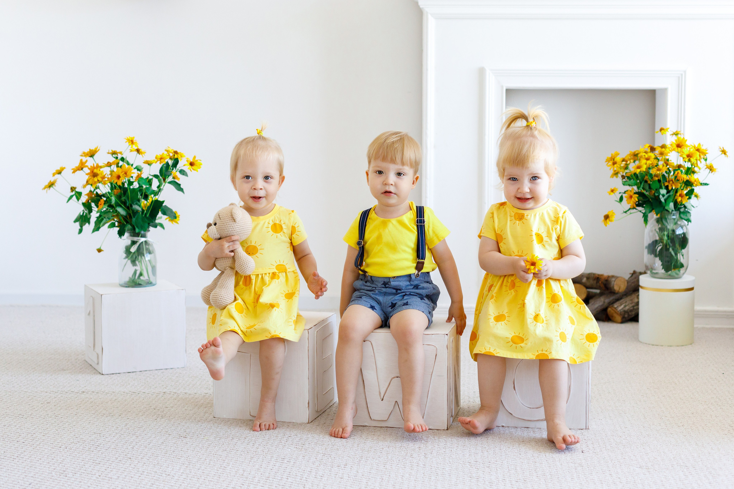 2 года (Тройняшки). Семейный и детский фотограф, в Анапе Алфимова Елена.Новорожденных