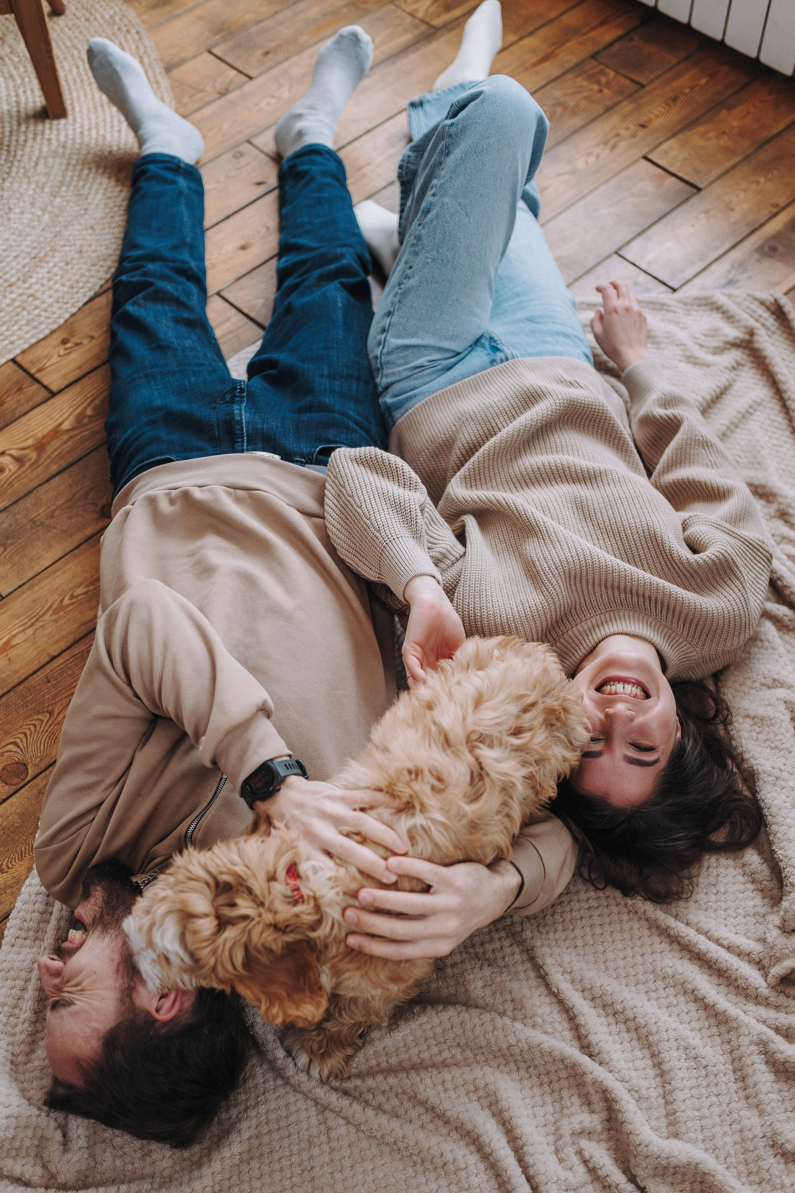 Мёрфи, Таня и Антон. Фотограф анималист в Спб недорого Олеся Майорова