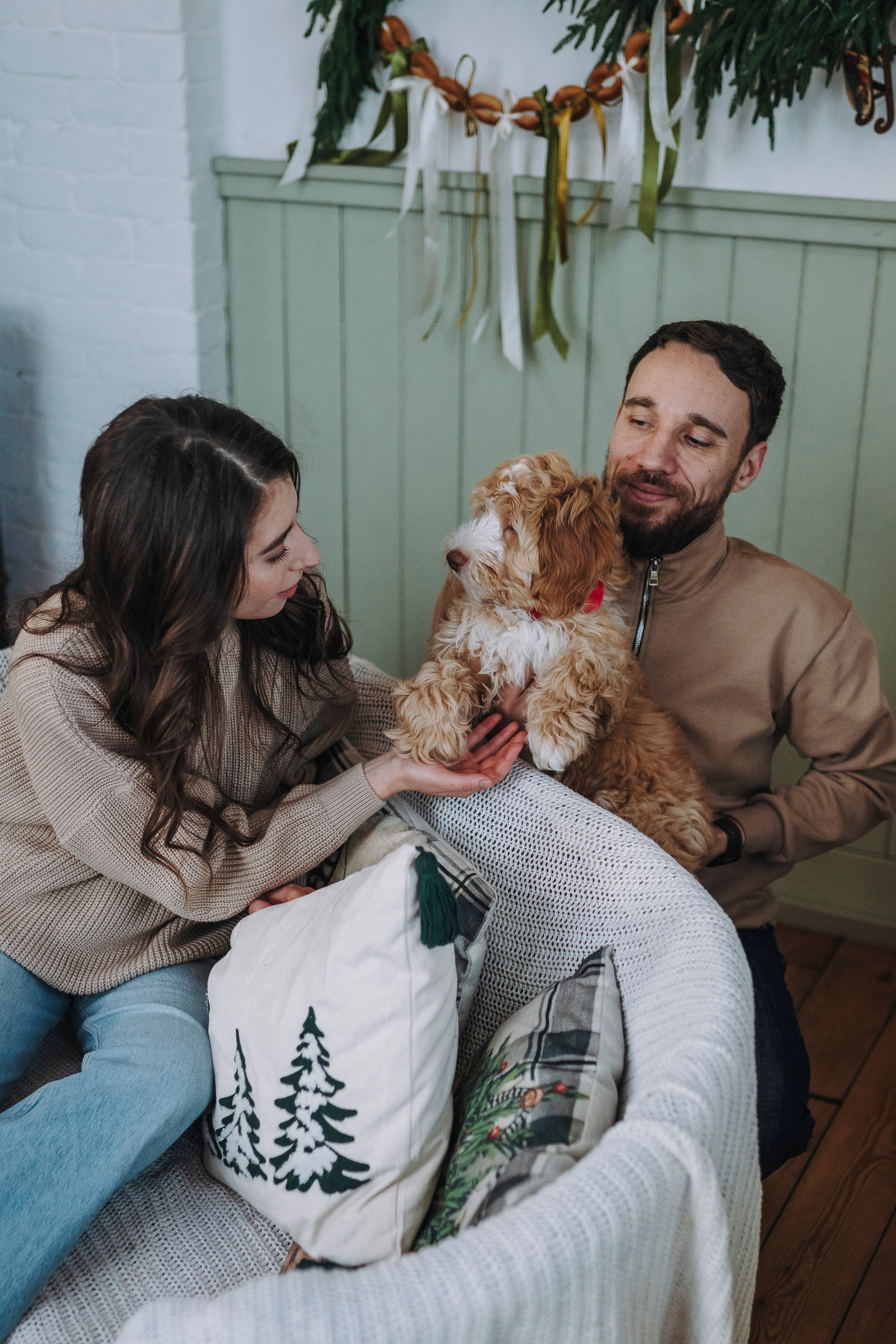 Мёрфи, Таня и Антон. Фотограф анималист в Спб недорого Олеся Майорова