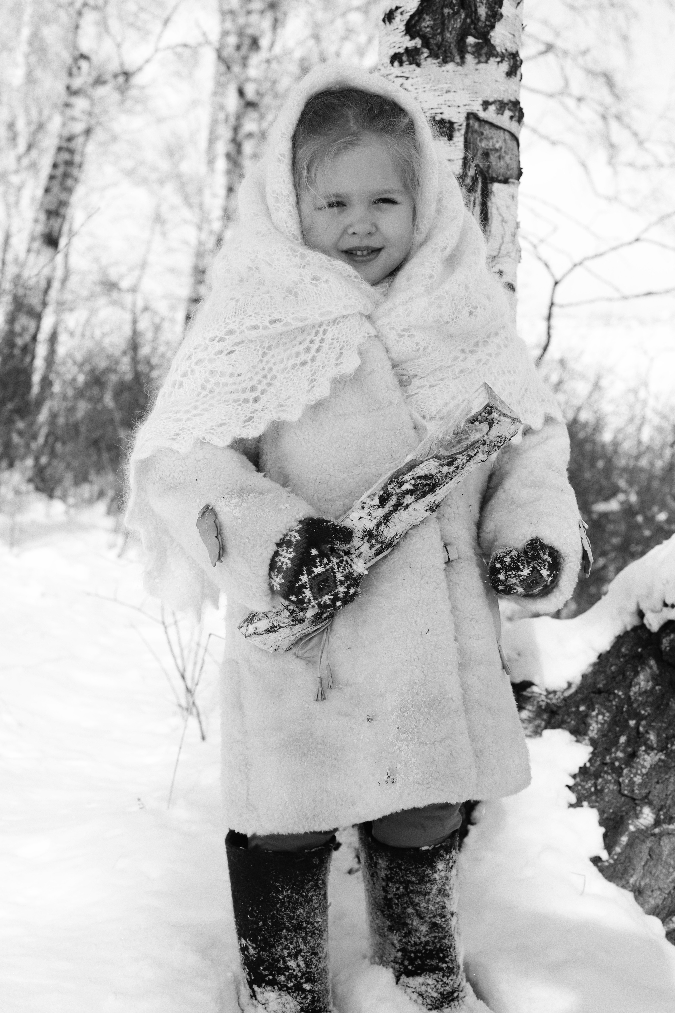 Зимнее ретро. Семейный и детский фотограф в Красноярске Анна Шори