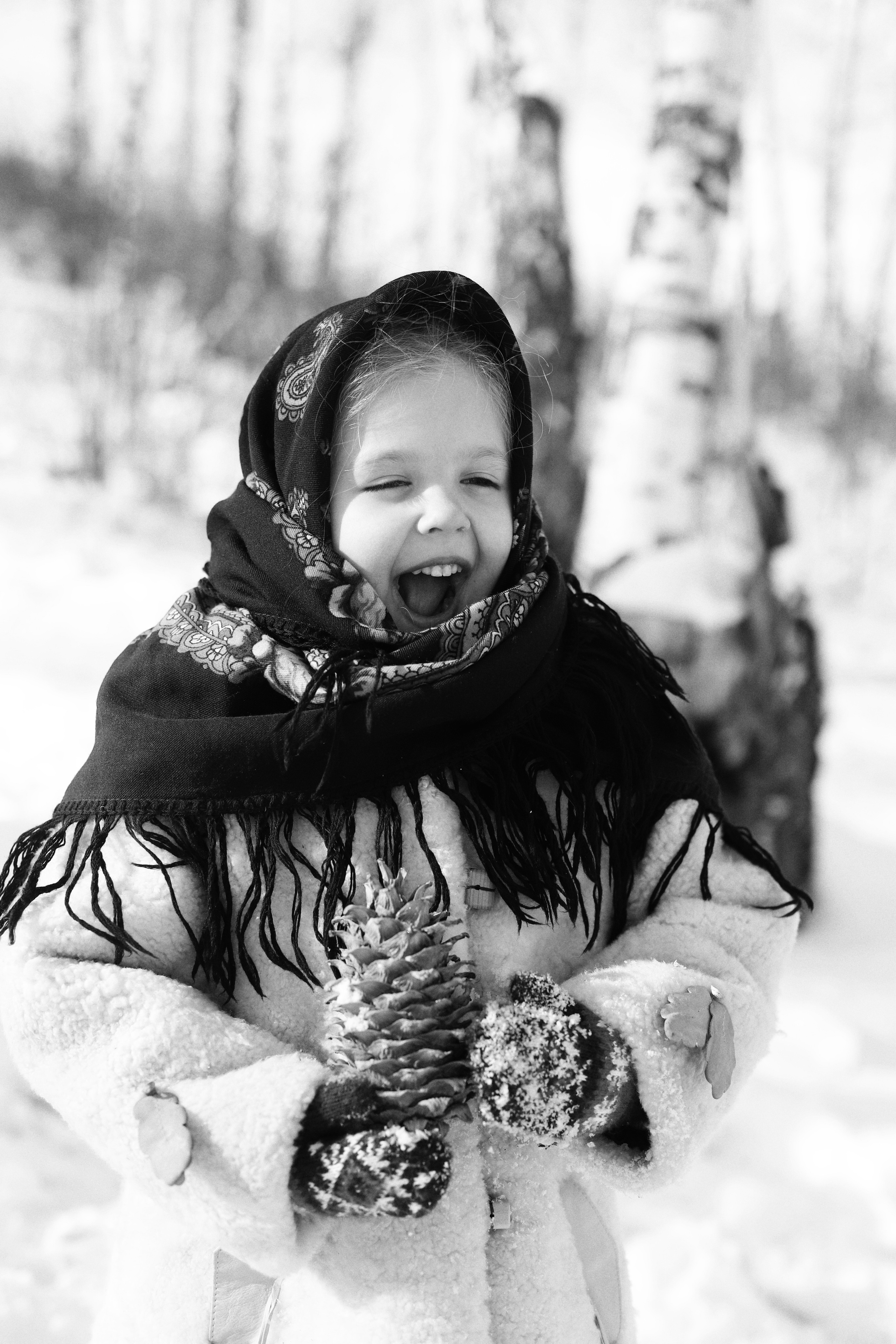 Зимнее ретро. Семейный и детский фотограф в Красноярске Анна Шори