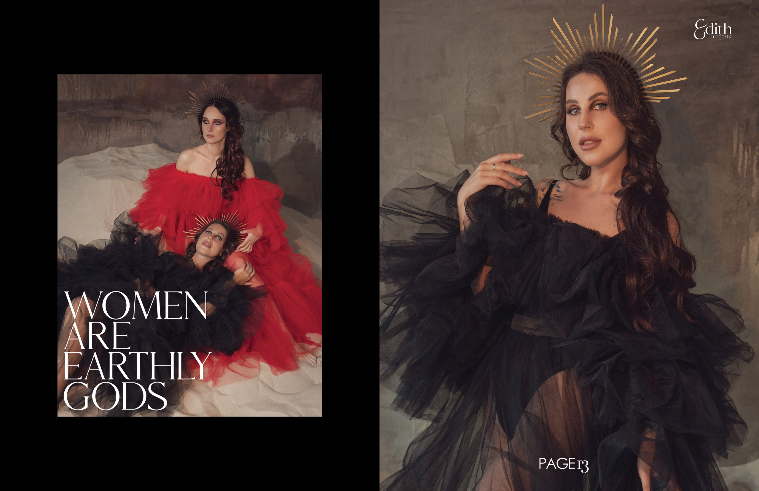 «Women are Earthly Gods» в Edith Magazine (окт.2023). Фотограф, ретушёр, графический дизайнер в Петербурге Борякина Настя