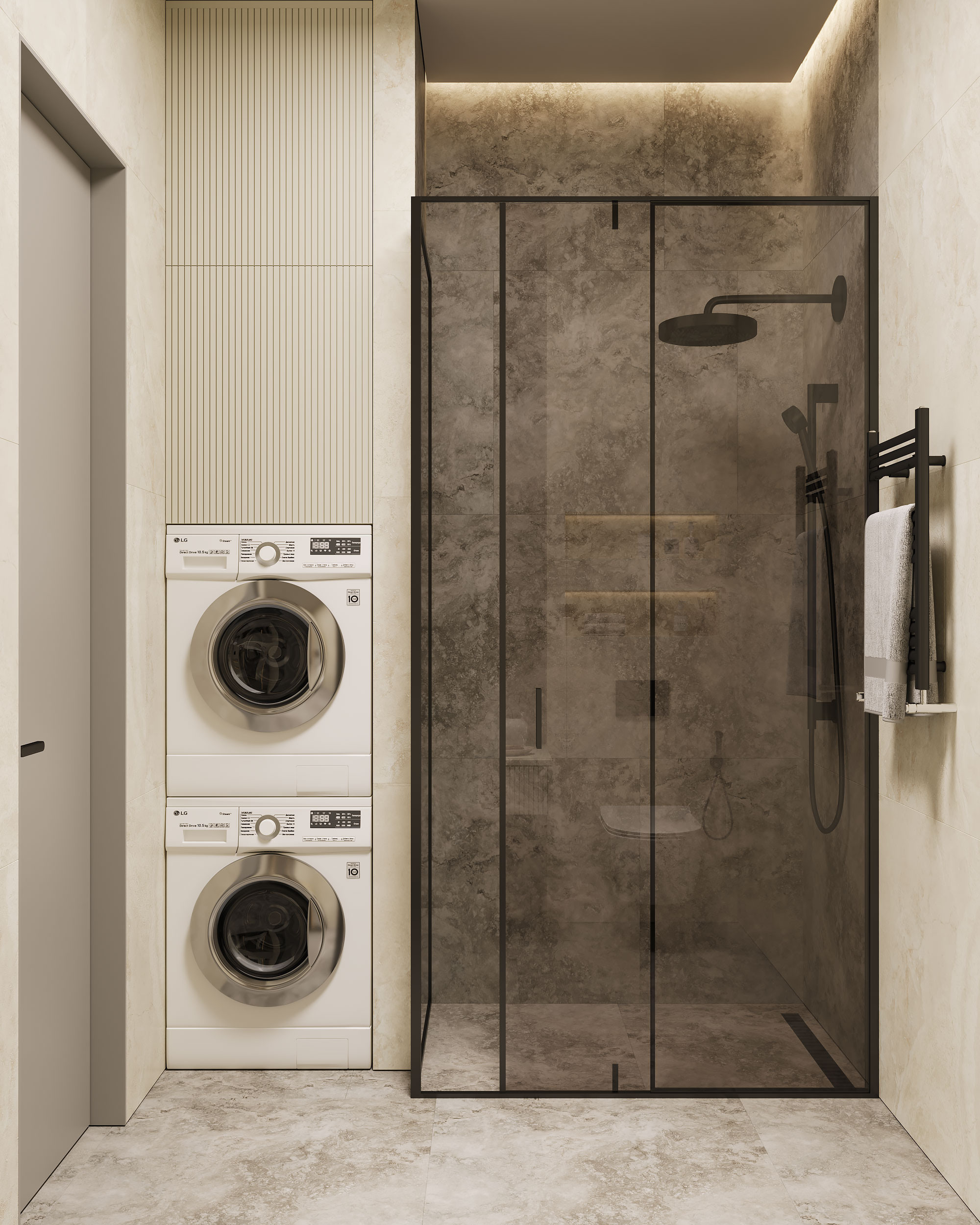 Neva Towers. Дизайн интерьера | 3D визуализация | Миланская Марина