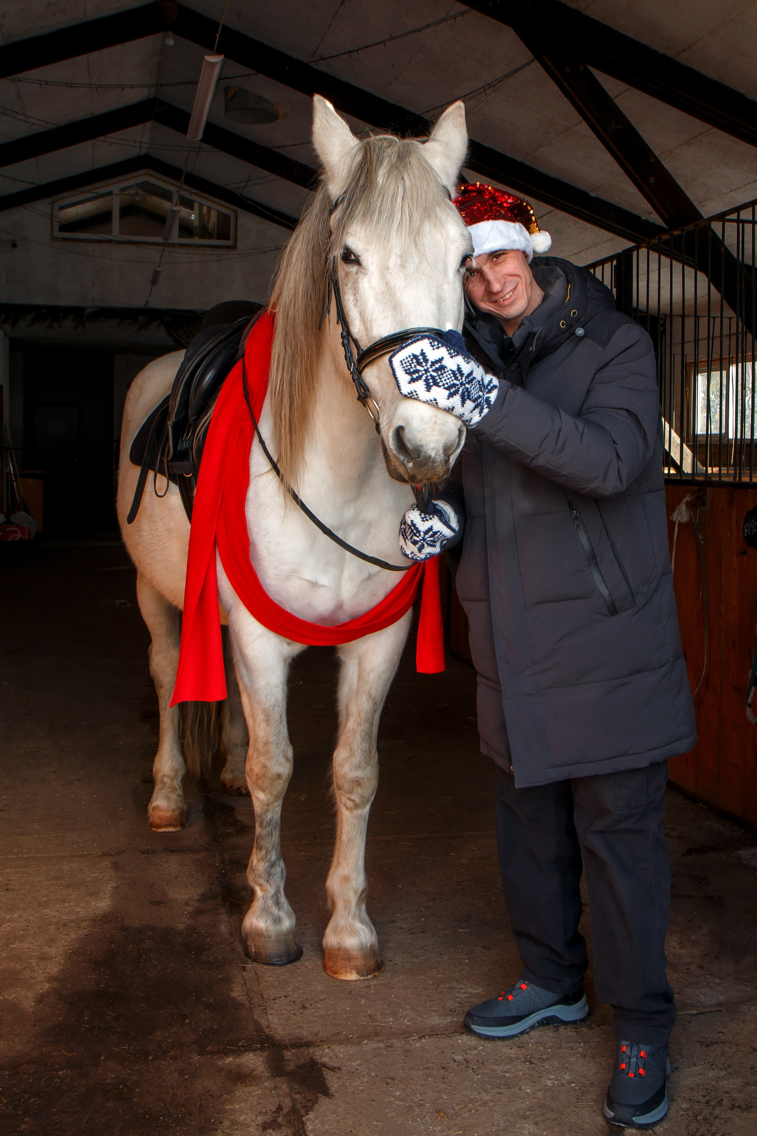 Анастасия с семьей. Участники «Новогоднего фотопроект с лошадью». Фотограф в Шелехове, лучшие выпускные альбомы в Шелехове
