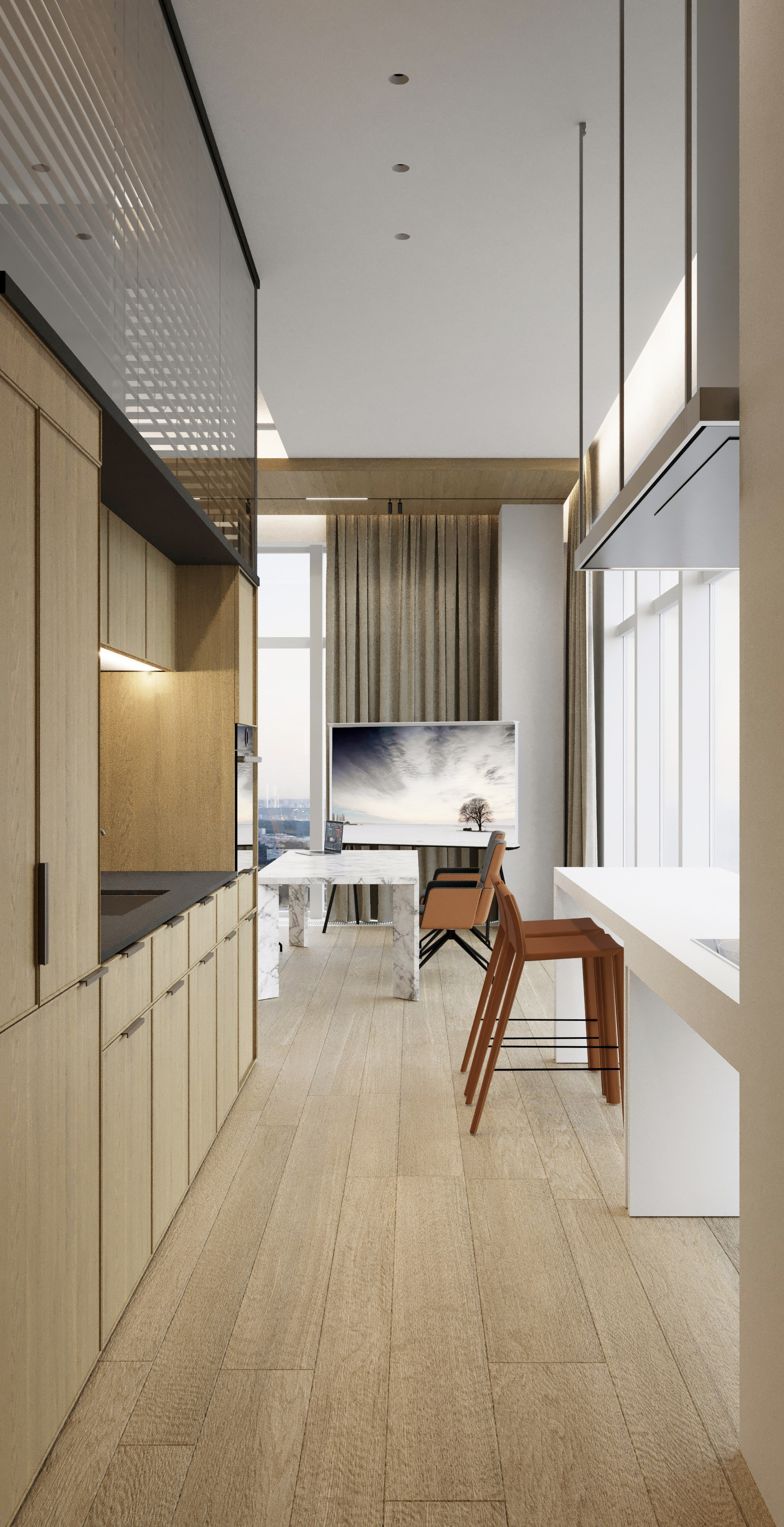 Пентхаус в Москва-Сити. Архитектурные интерьеры