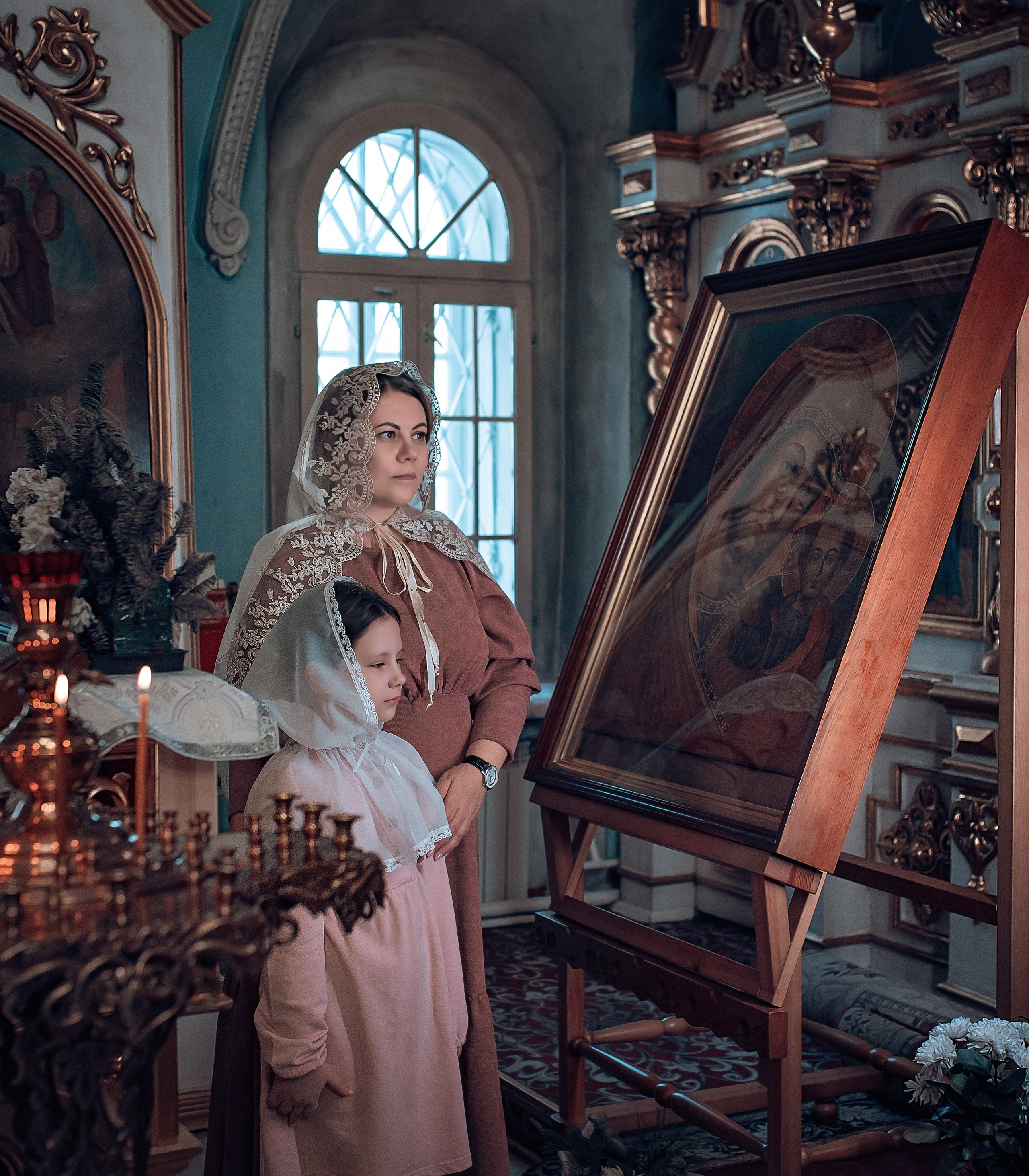 Крещение Розы в Покровском кафедральном соборе. Фотографы крещения/венчания  Красноярск Татьяна и Вячеслав Переваловы