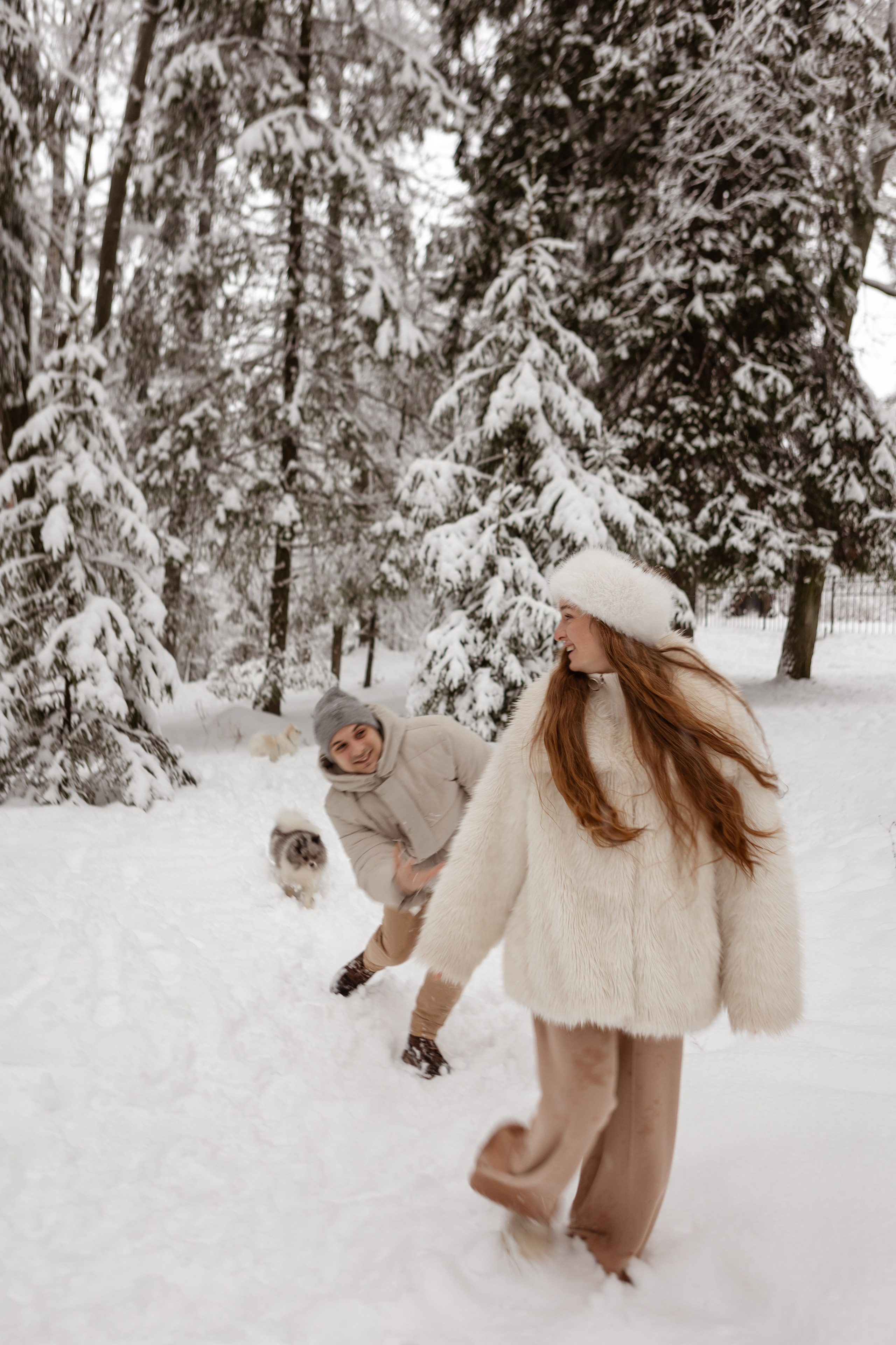 Новогодняя фотосессия с собачками в шуваловском парке. Свадебный фотограф в СПБ | Санкт-Петербурге Анастасия Рахимгулова