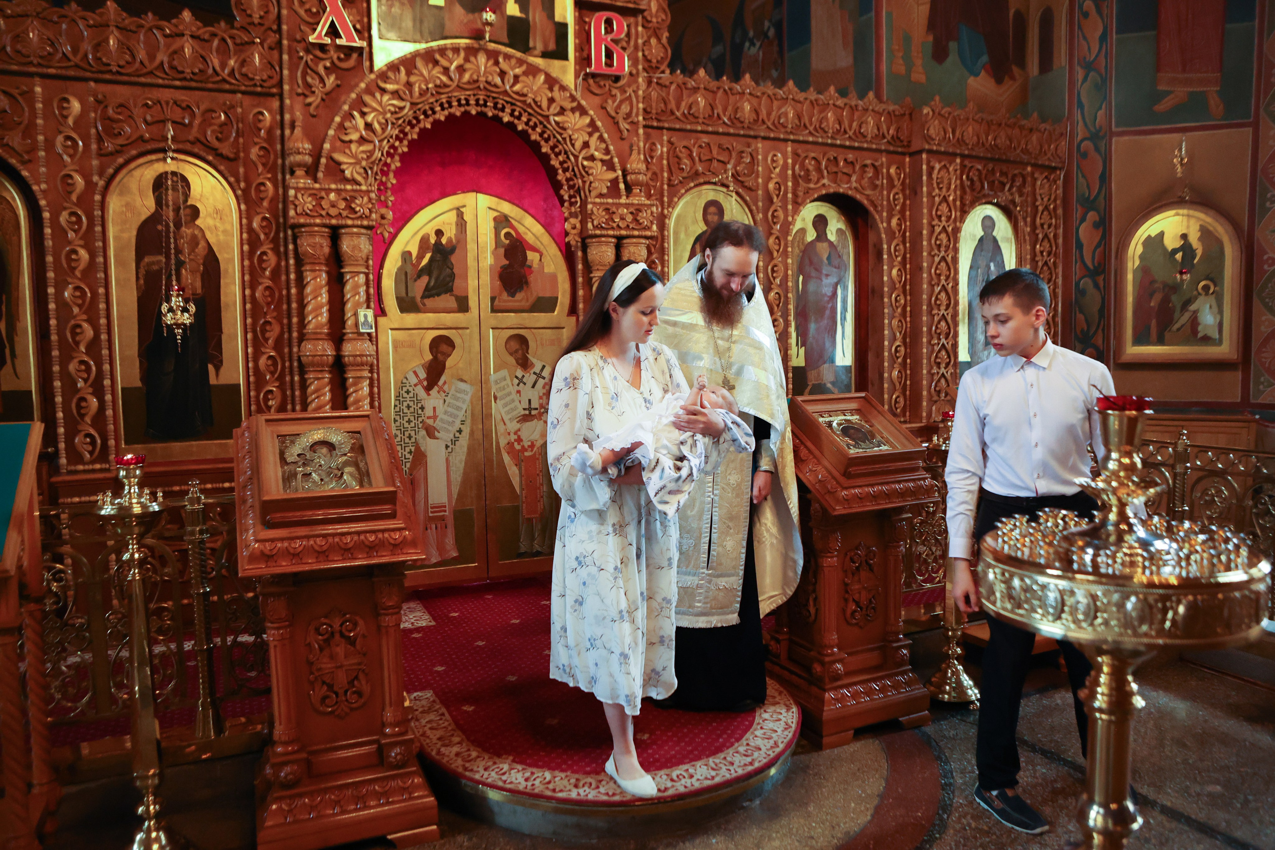 Крещение, Свято-Троицкая Сергиева Лавра. Фотограф новорожденных. Детский и семейный фотограф Марьяна Юдина
