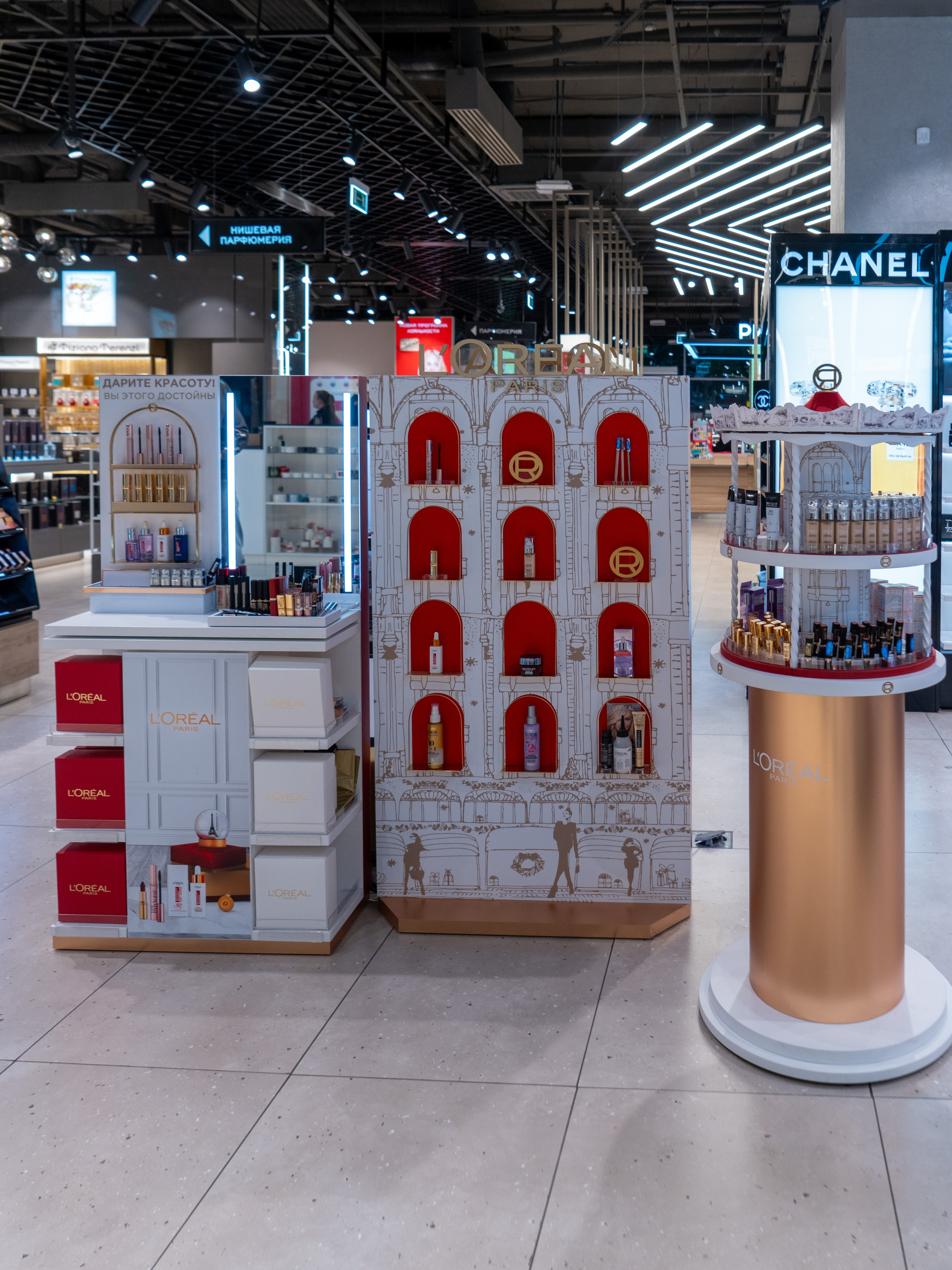 Отчет партнерской интеграции Loreal в магазинах Рив Гош. Репортажный фотограф в Красной Поляне и Сочи Павлюченко Екатерина