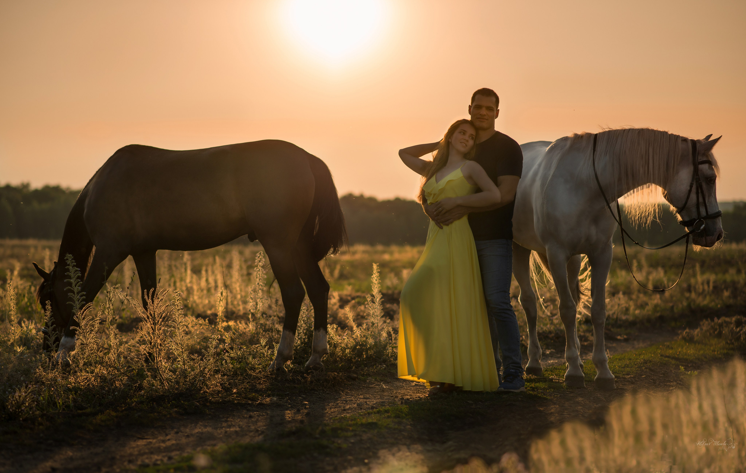 Кристина и Илья, Каспиец и Багрец. Конный фотограф в Саратове Юлия Иванова