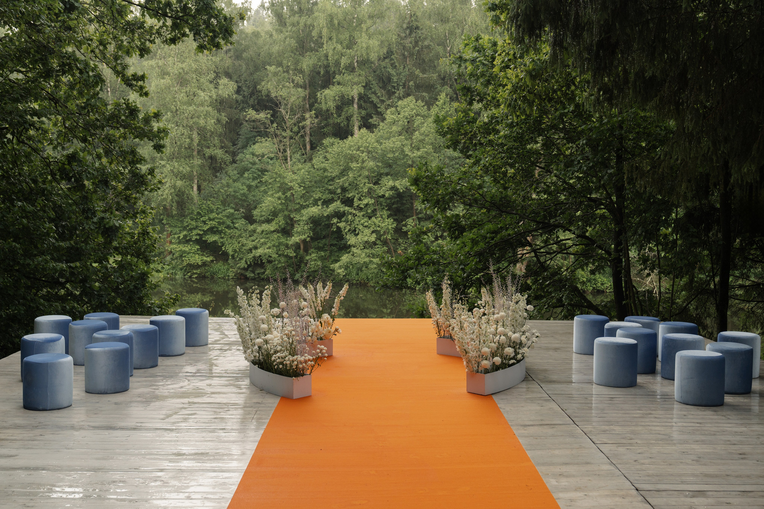 Оранжево-голубое слияние. VENSKAYA WEDDING & EVENT PLANNER