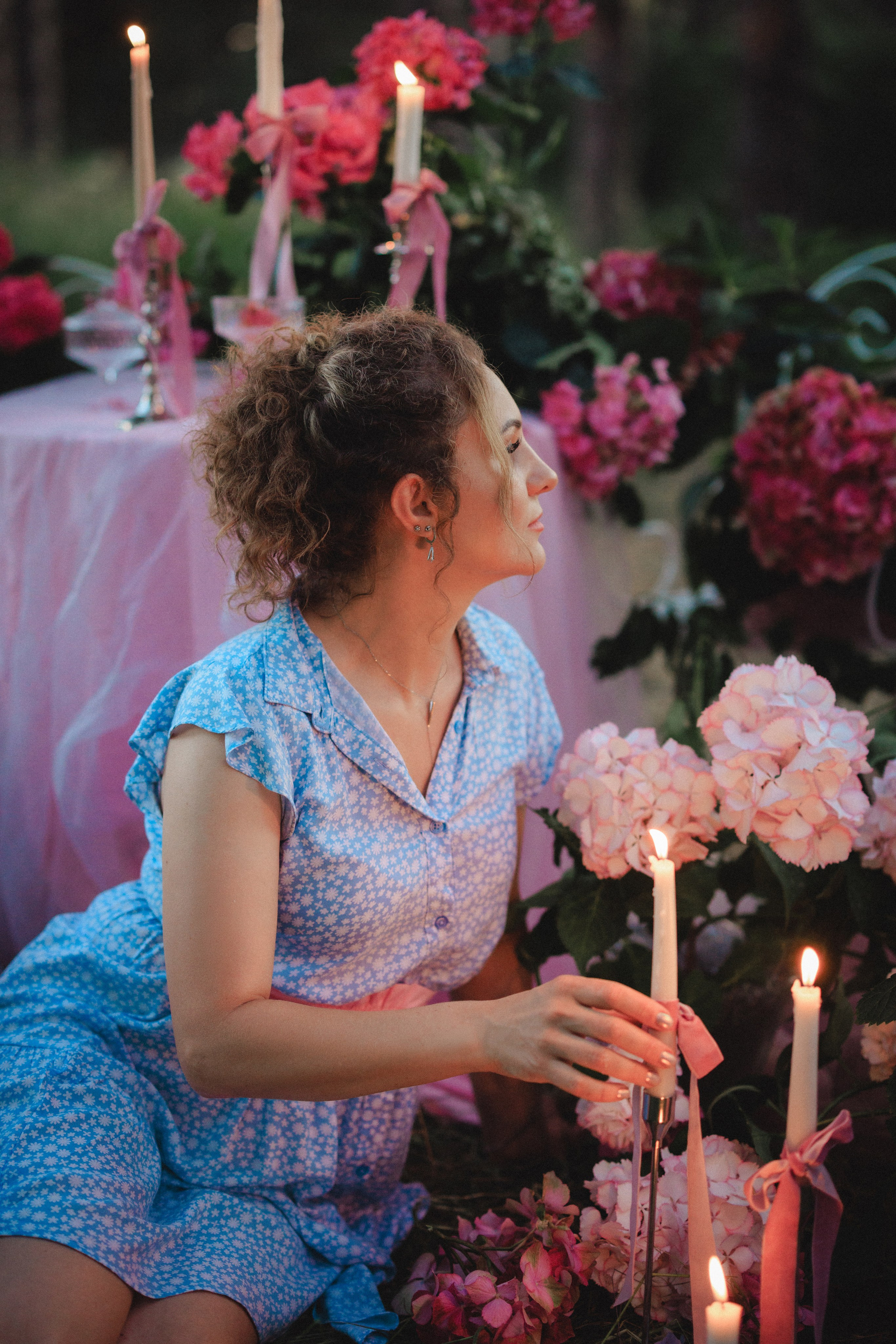 Цветочная фотосессия в лесу. Семейный и детский фотограф в Краснодаре Анна Трашкова