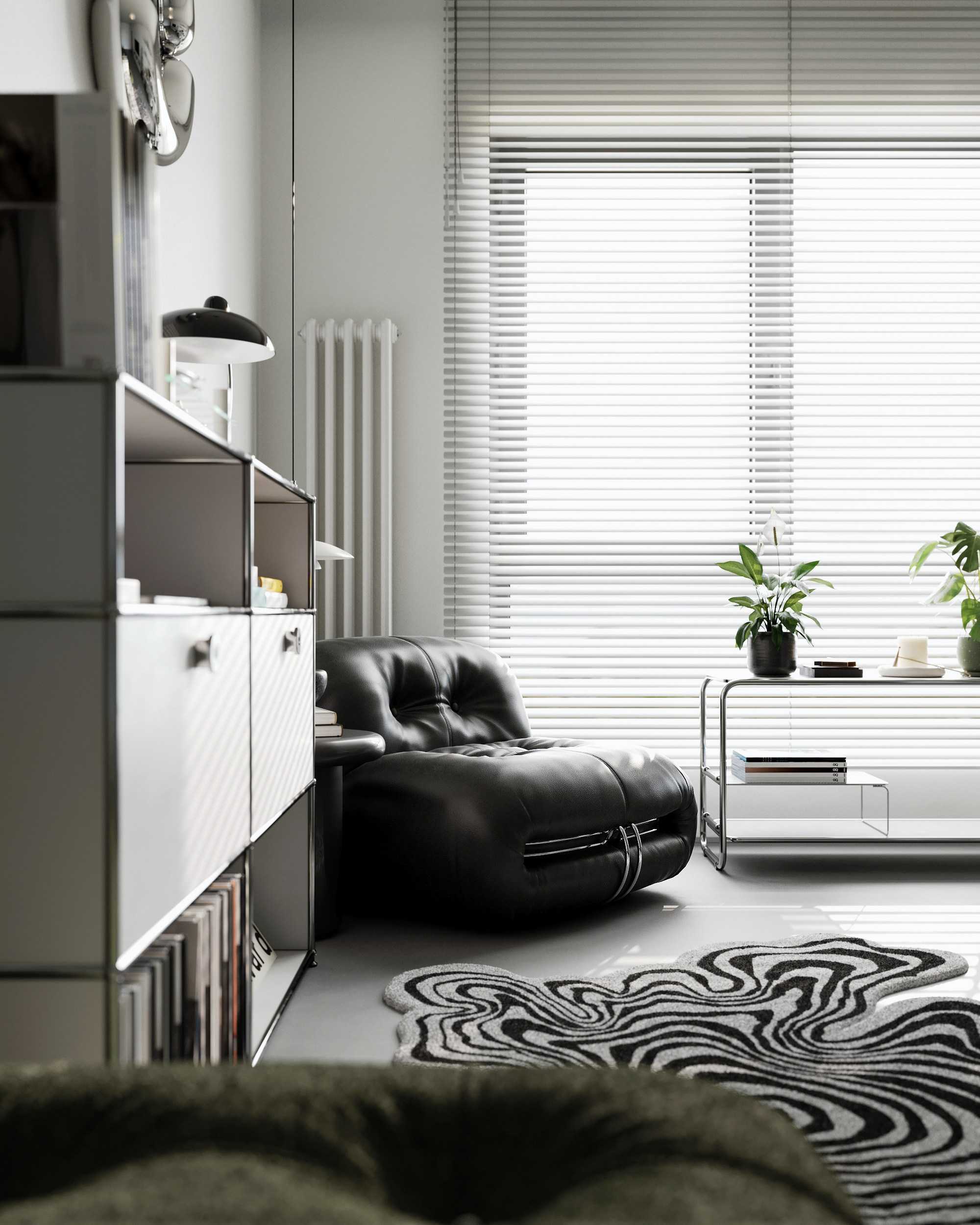 WHITE HOME OFFICE. 3D визуализация интерьера eugene7even