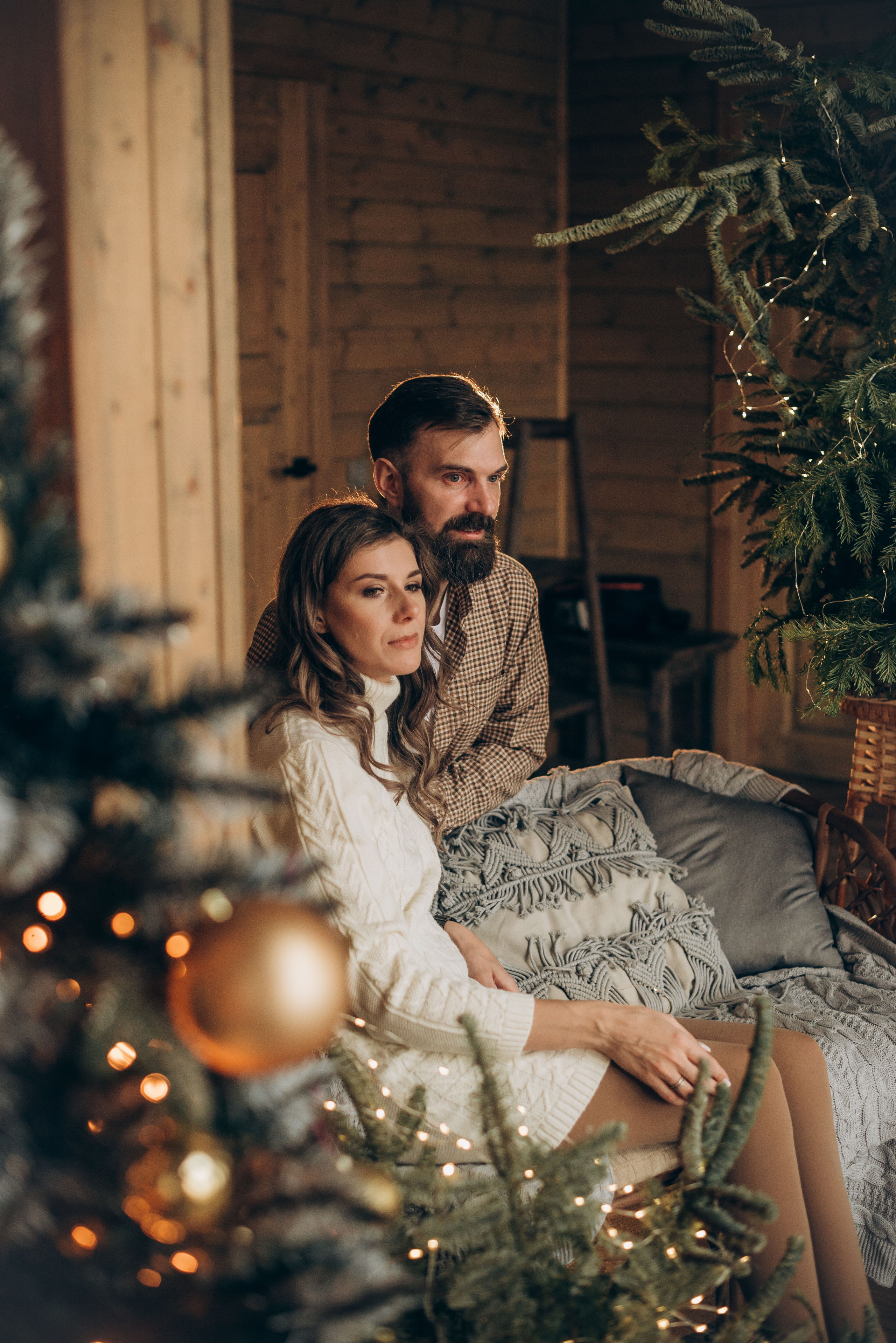 Семейная новогодняя фотосессия в студии. Семейный фотограф в Домодедово и Москве Елена Пичугина