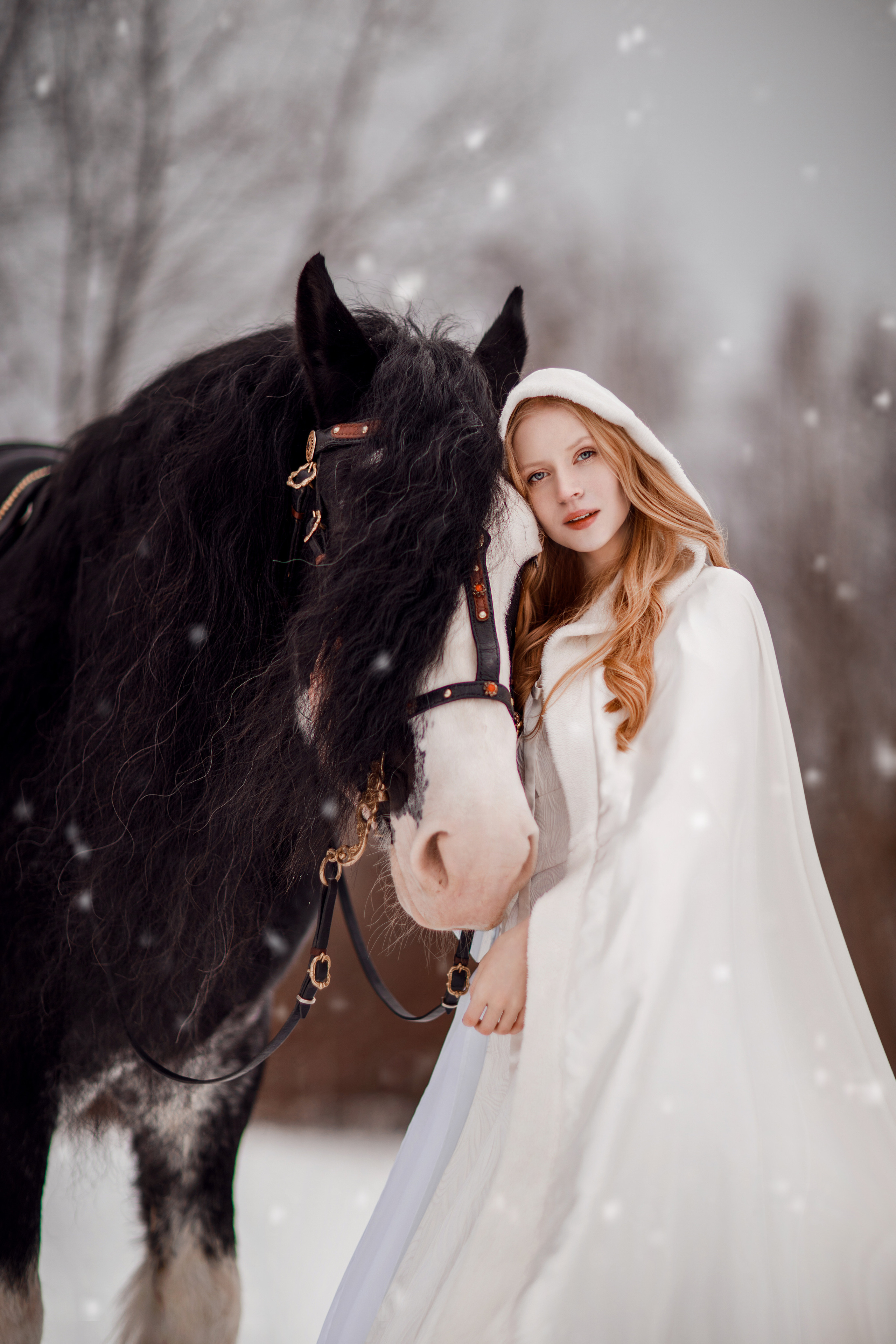 Зимний проект с конём 2022. Фотограф Москва | Екатерина Кронштадтская | fotoch_ka