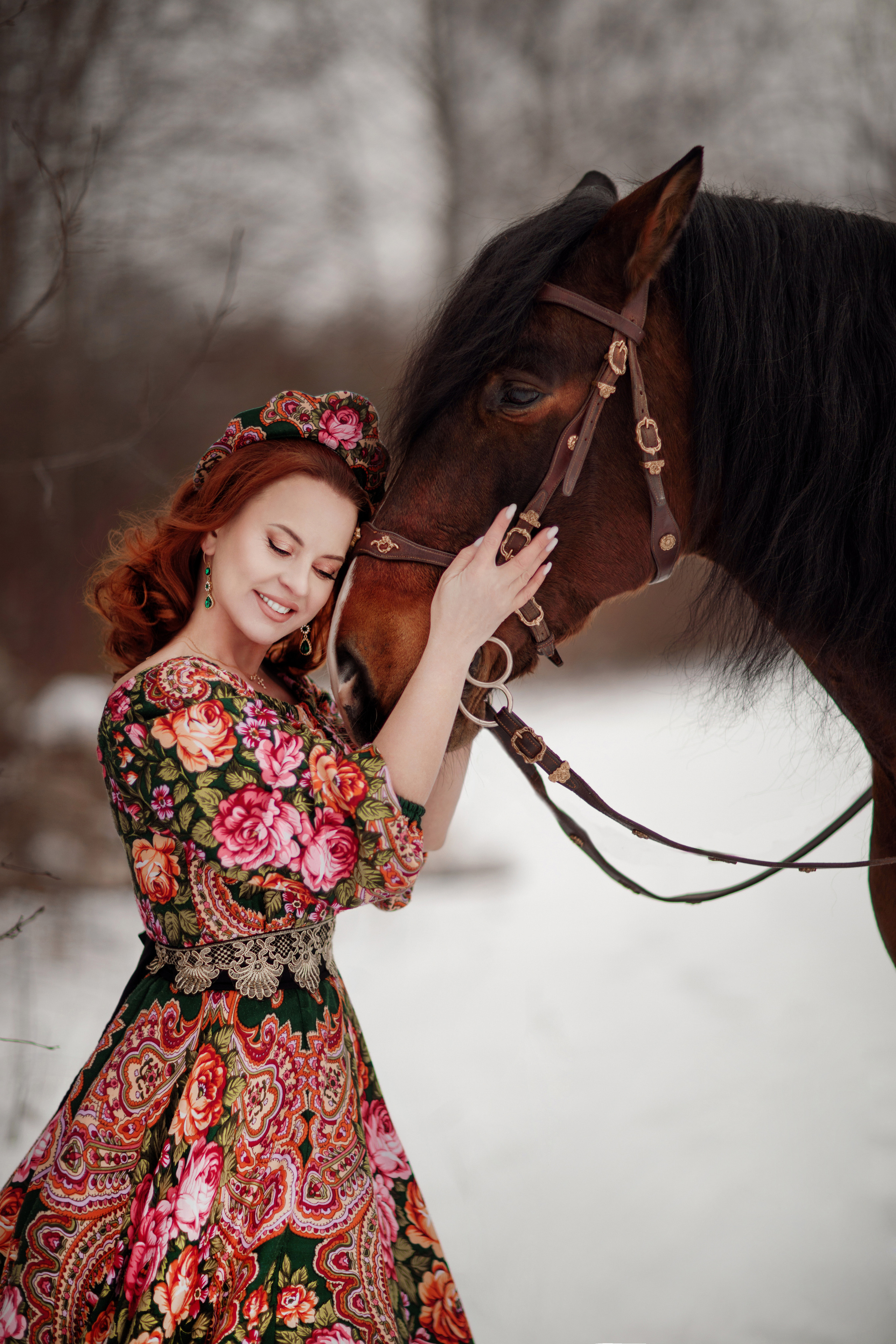 Зимний проект с конём 2022. Фотограф Москва | Екатерина Кронштадтская | fotoch_ka