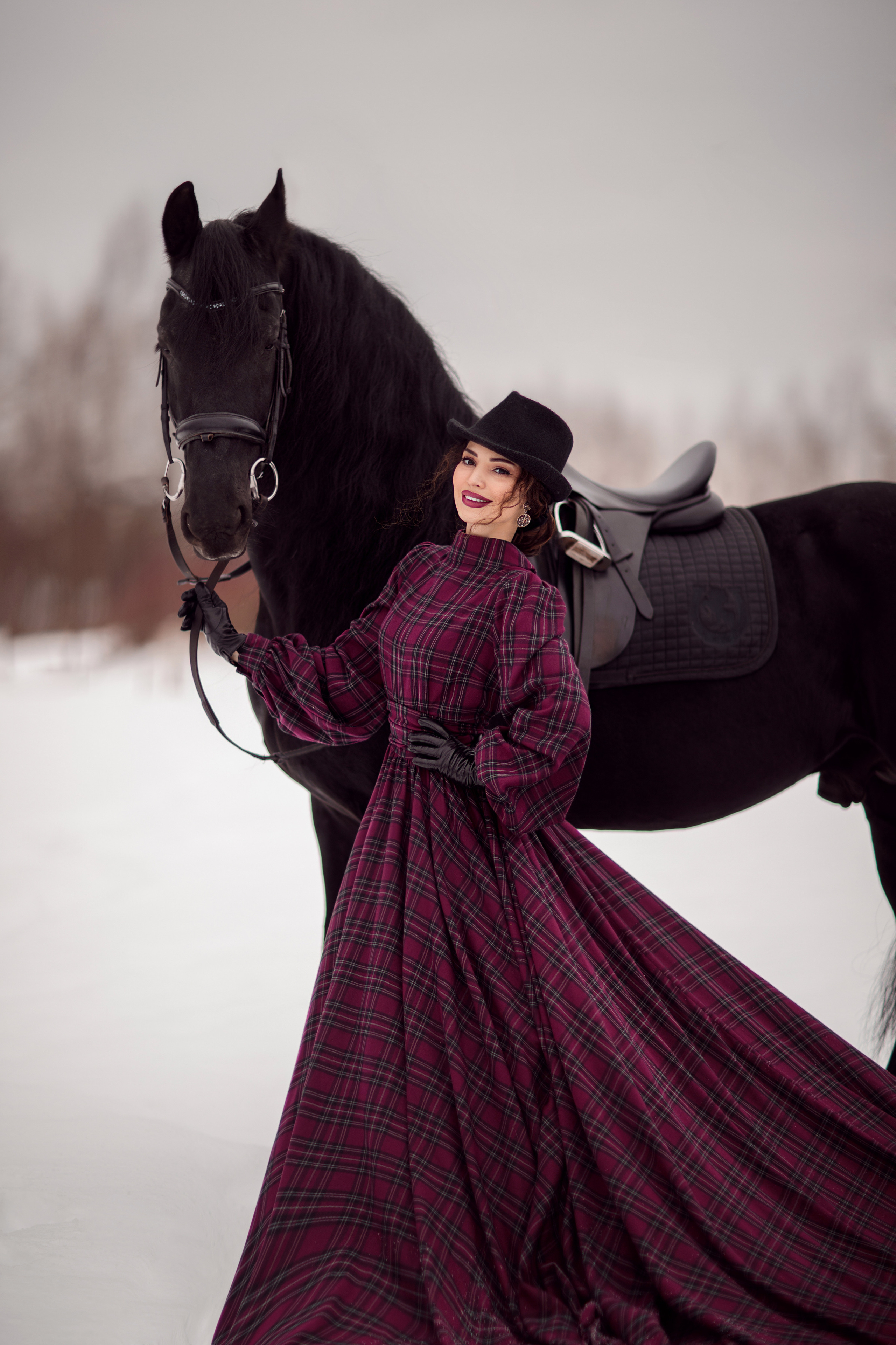 Зимний проект с конём 2022. Фотограф Москва | Екатерина Кронштадтская | fotoch_ka