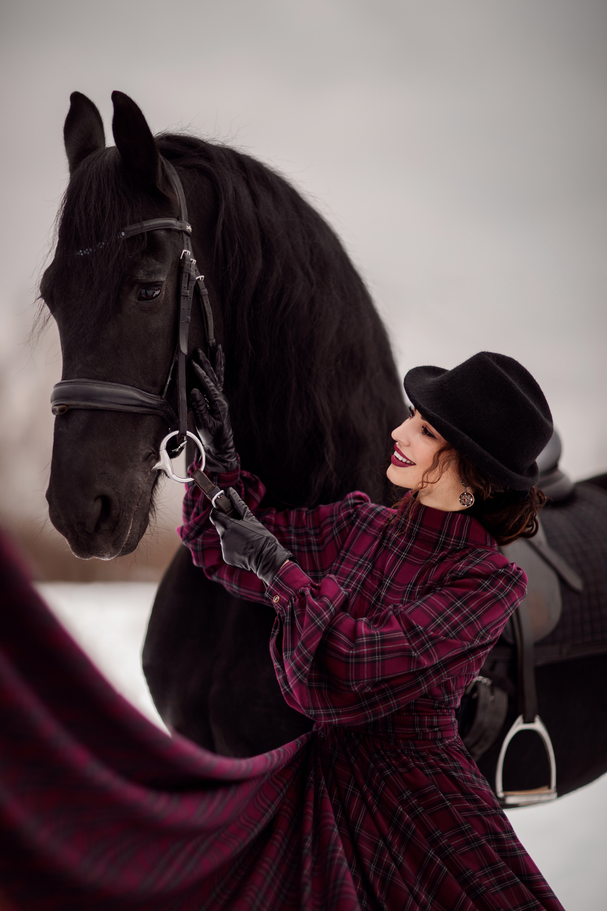 Зимний проект с конём 2022. Фотограф Москва | Екатерина Кронштадтская | fotoch_ka