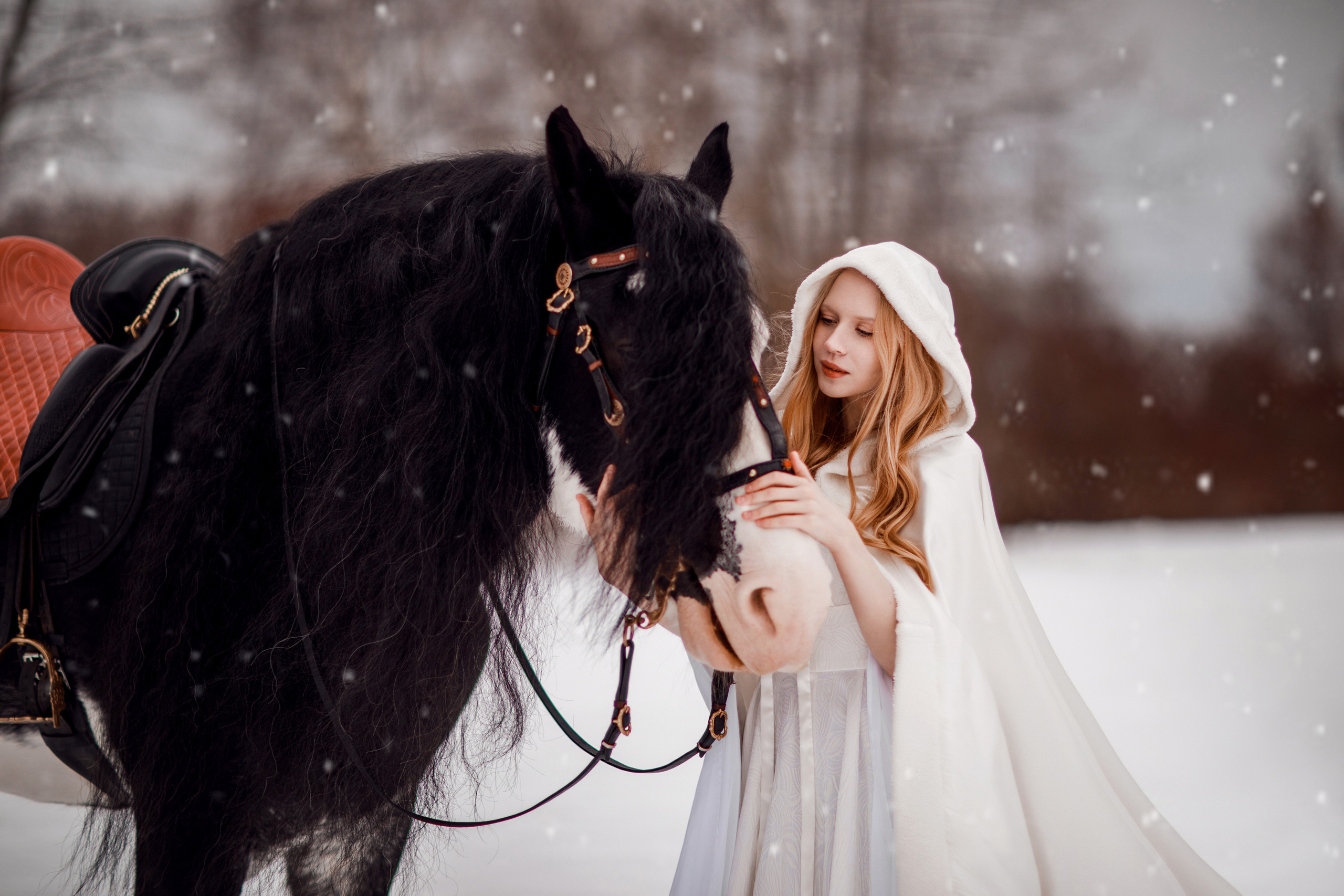 Зимний проект с конём 2022. Фотограф Москва | Екатерина Кронштадтская | fotoch_ka