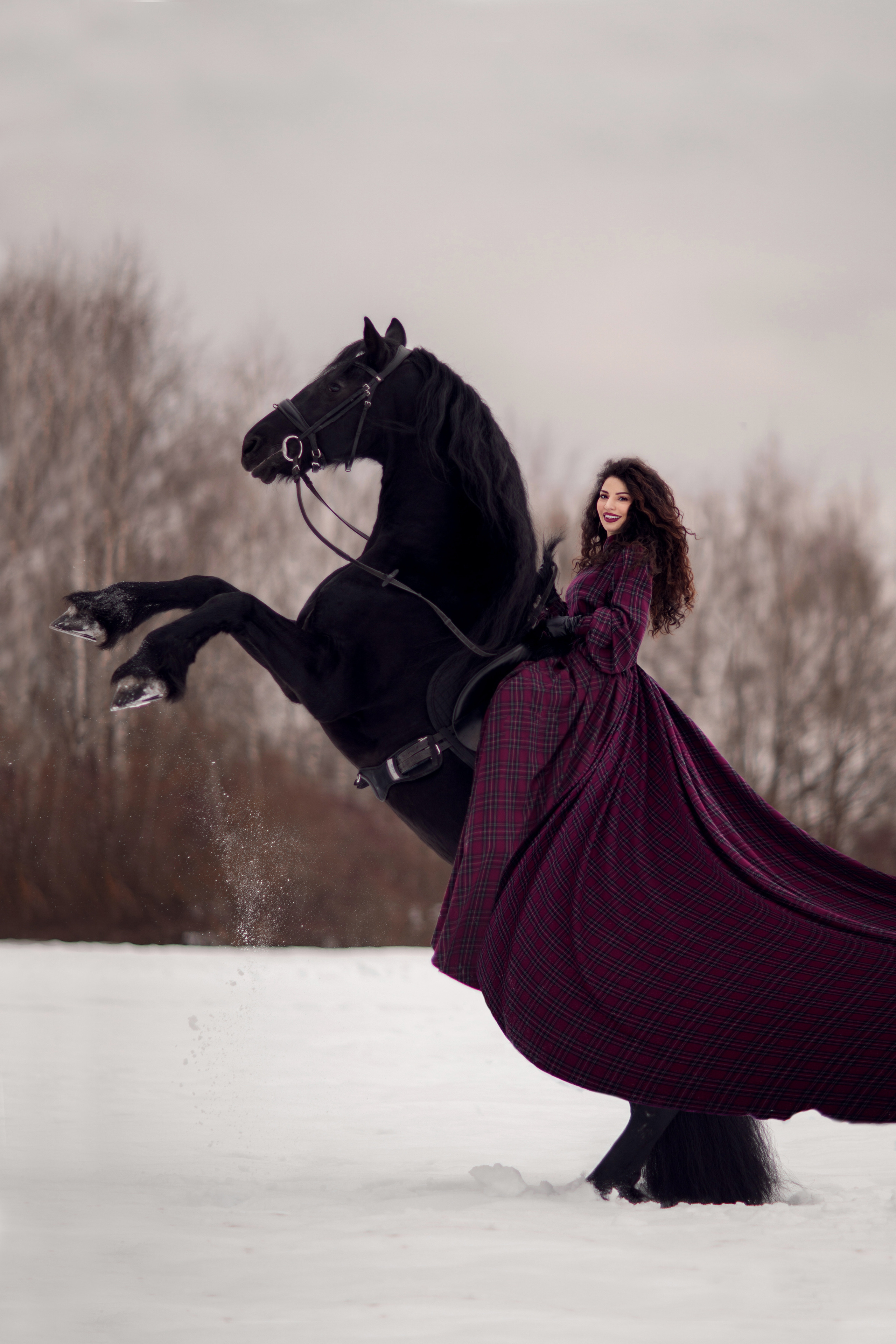 Зимний проект с конём 2022. Фотограф Москва | Екатерина Кронштадтская | fotoch_ka