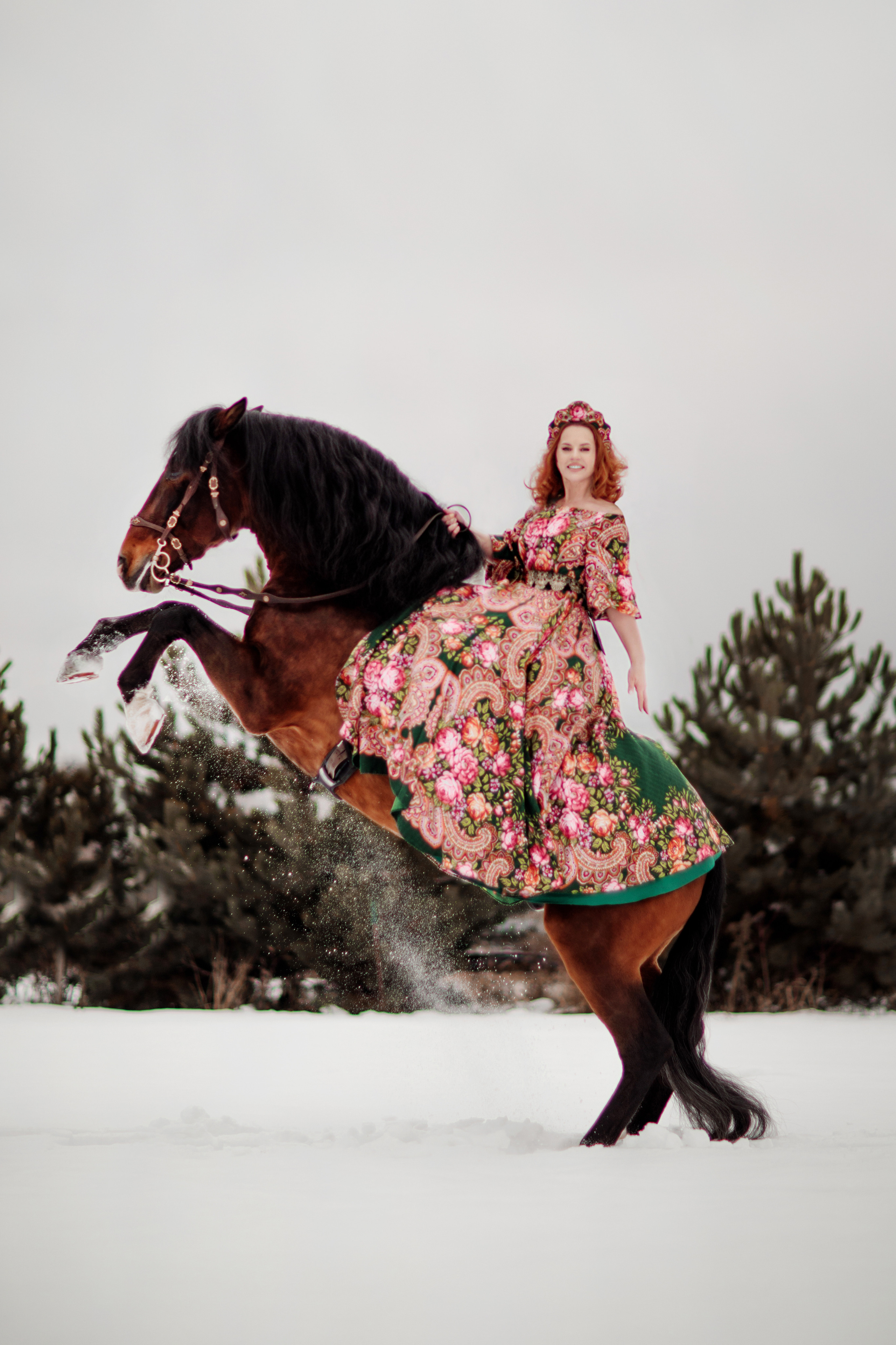 Зимний проект с конём 2022. Фотограф Москва | Екатерина Кронштадтская | fotoch_ka