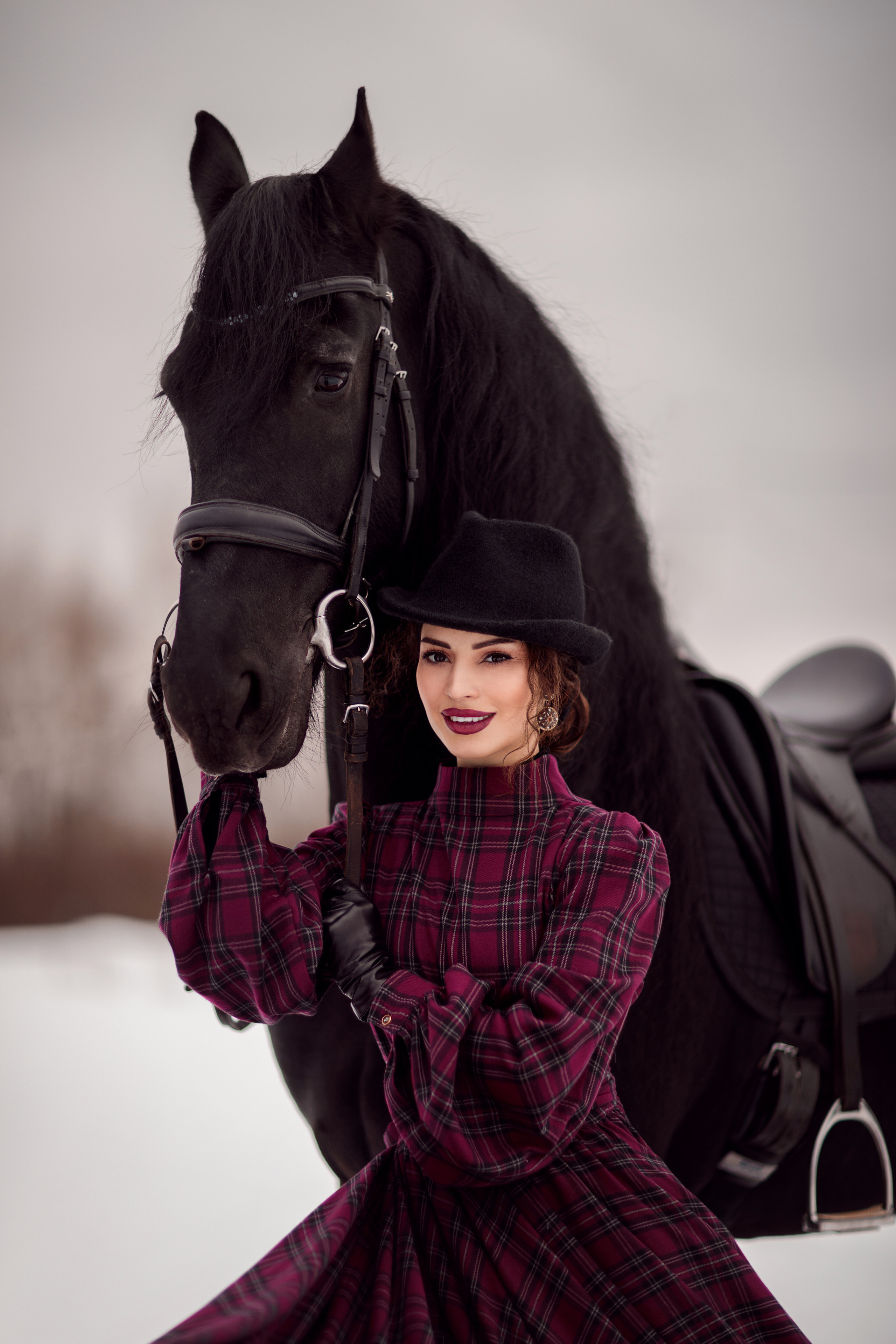 Зимний проект с конём 2022. Фотограф Москва | Екатерина Кронштадтская | fotoch_ka