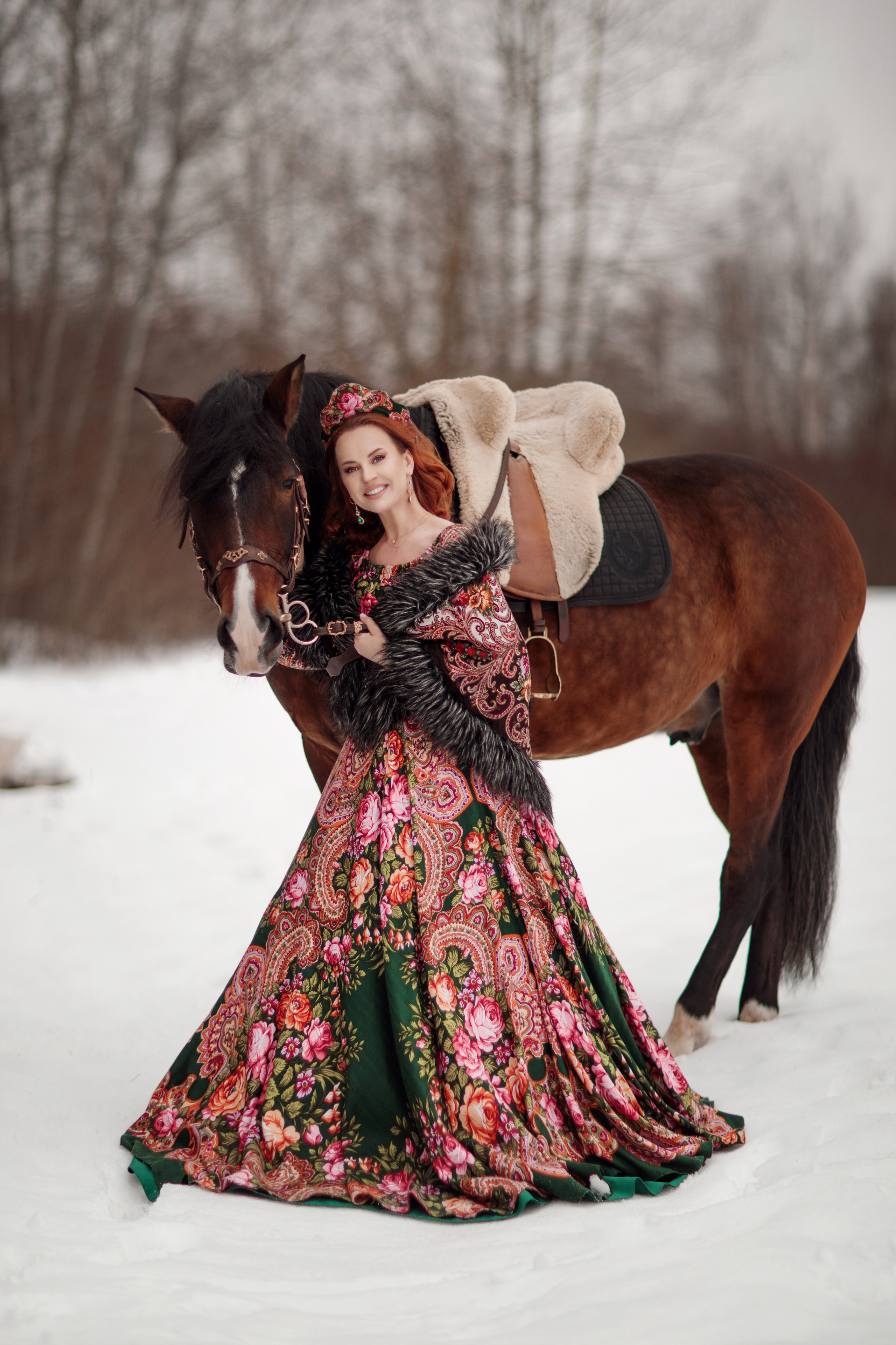 Зимний проект с конём 2022. Фотограф Москва | Екатерина Кронштадтская | fotoch_ka
