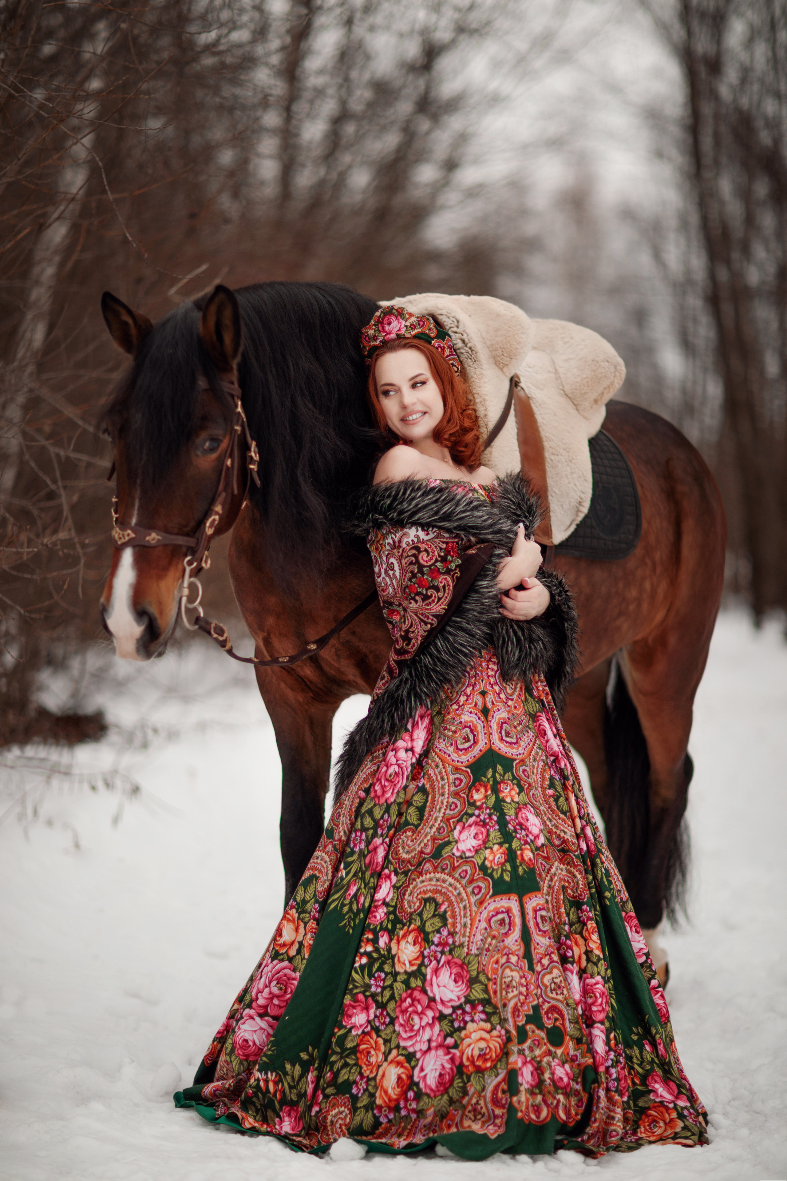Зимний проект с конём 2022. Фотограф Москва | Екатерина Кронштадтская | fotoch_ka