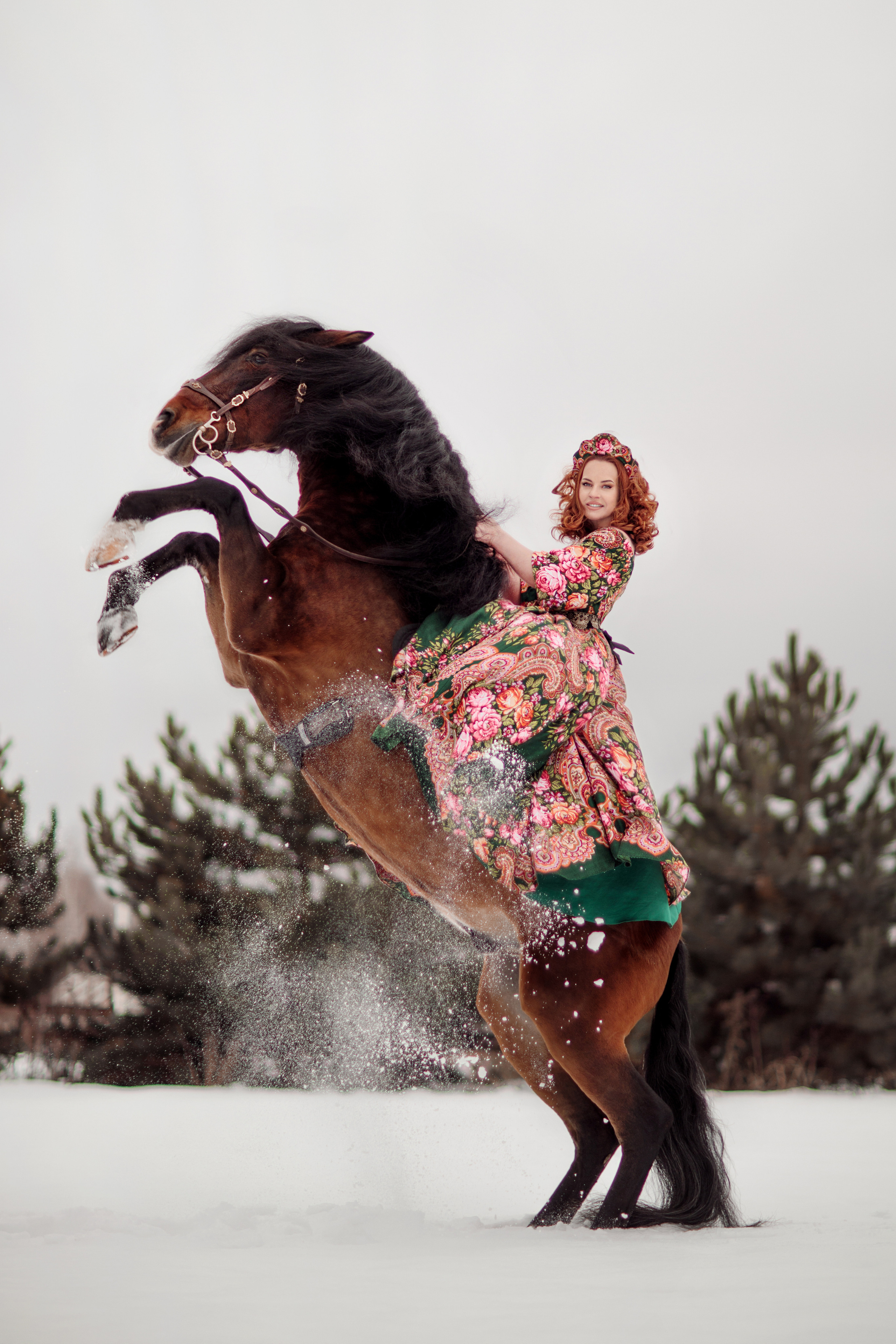 Зимний проект с конём 2022. Фотограф Москва | Екатерина Кронштадтская | fotoch_ka