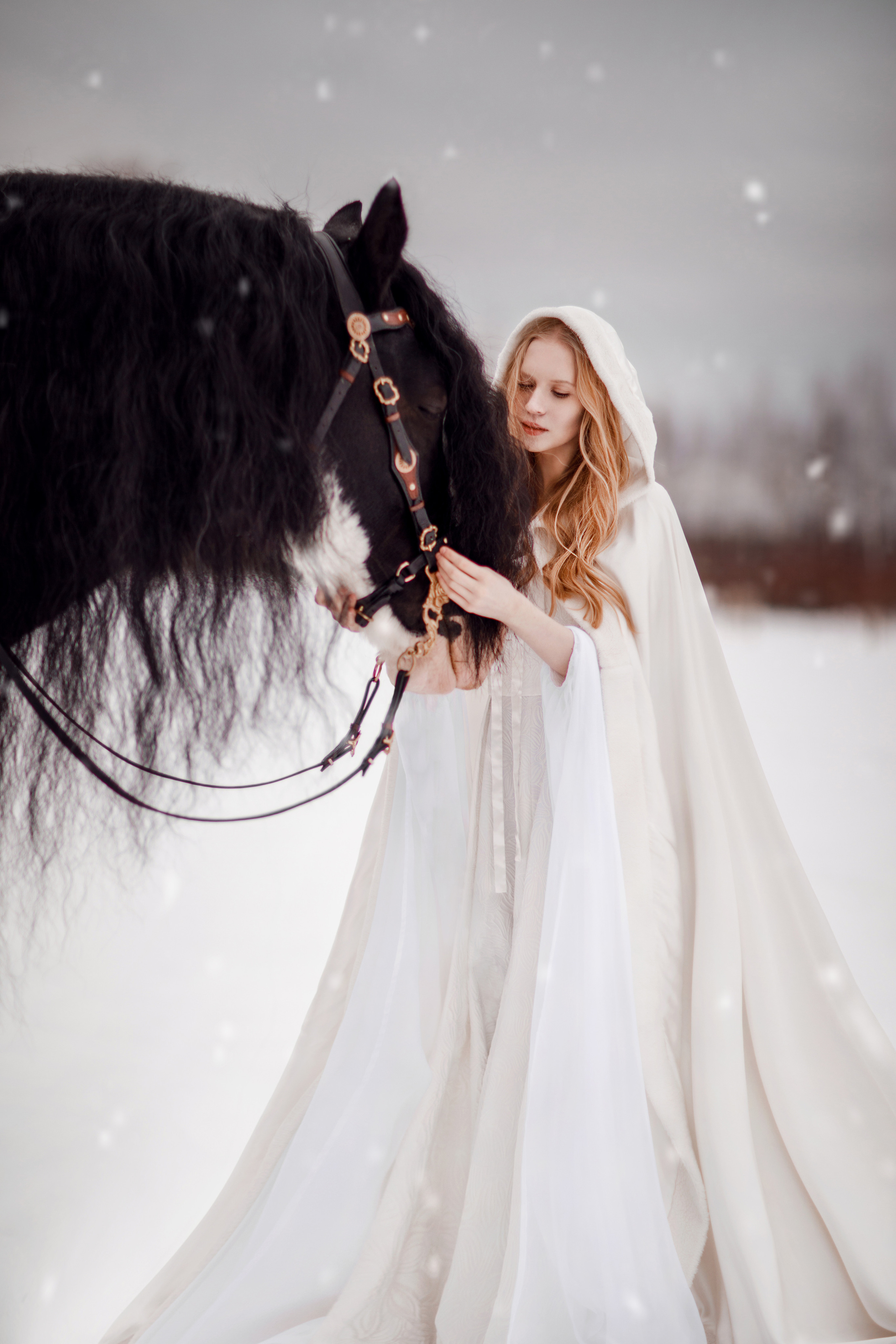 Зимний проект с конём 2022. Фотограф Москва | Екатерина Кронштадтская | fotoch_ka