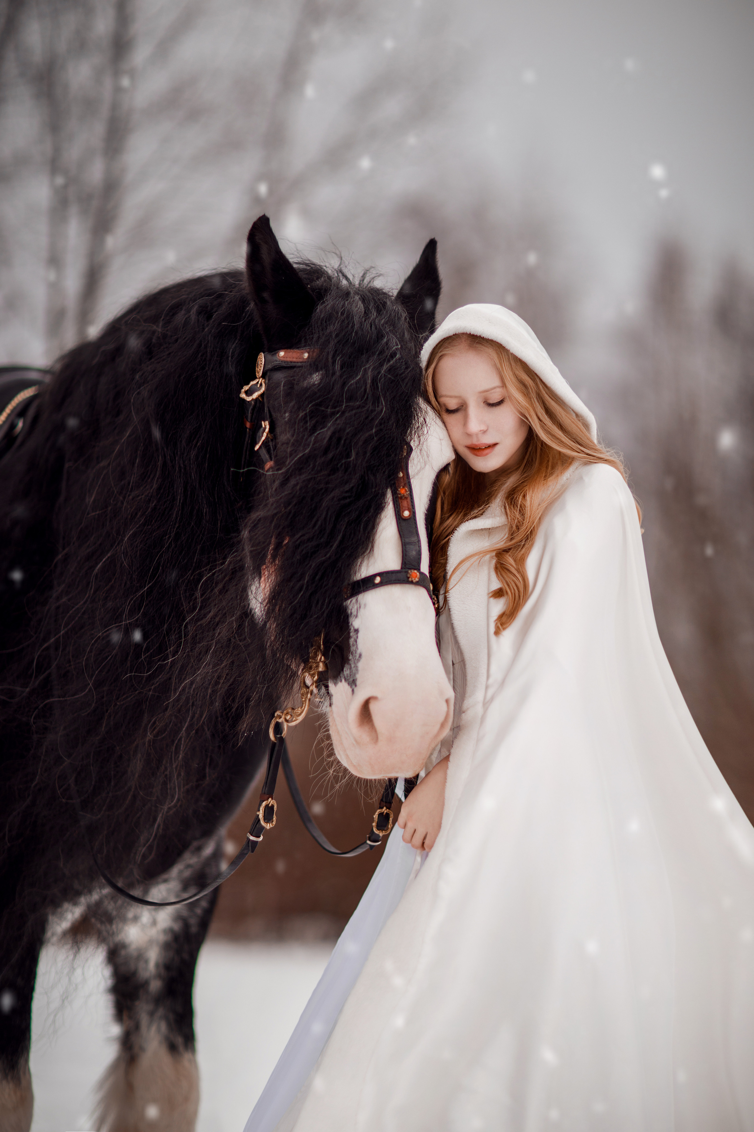 Зимний проект с конём 2022. Фотограф Москва | Екатерина Кронштадтская | fotoch_ka