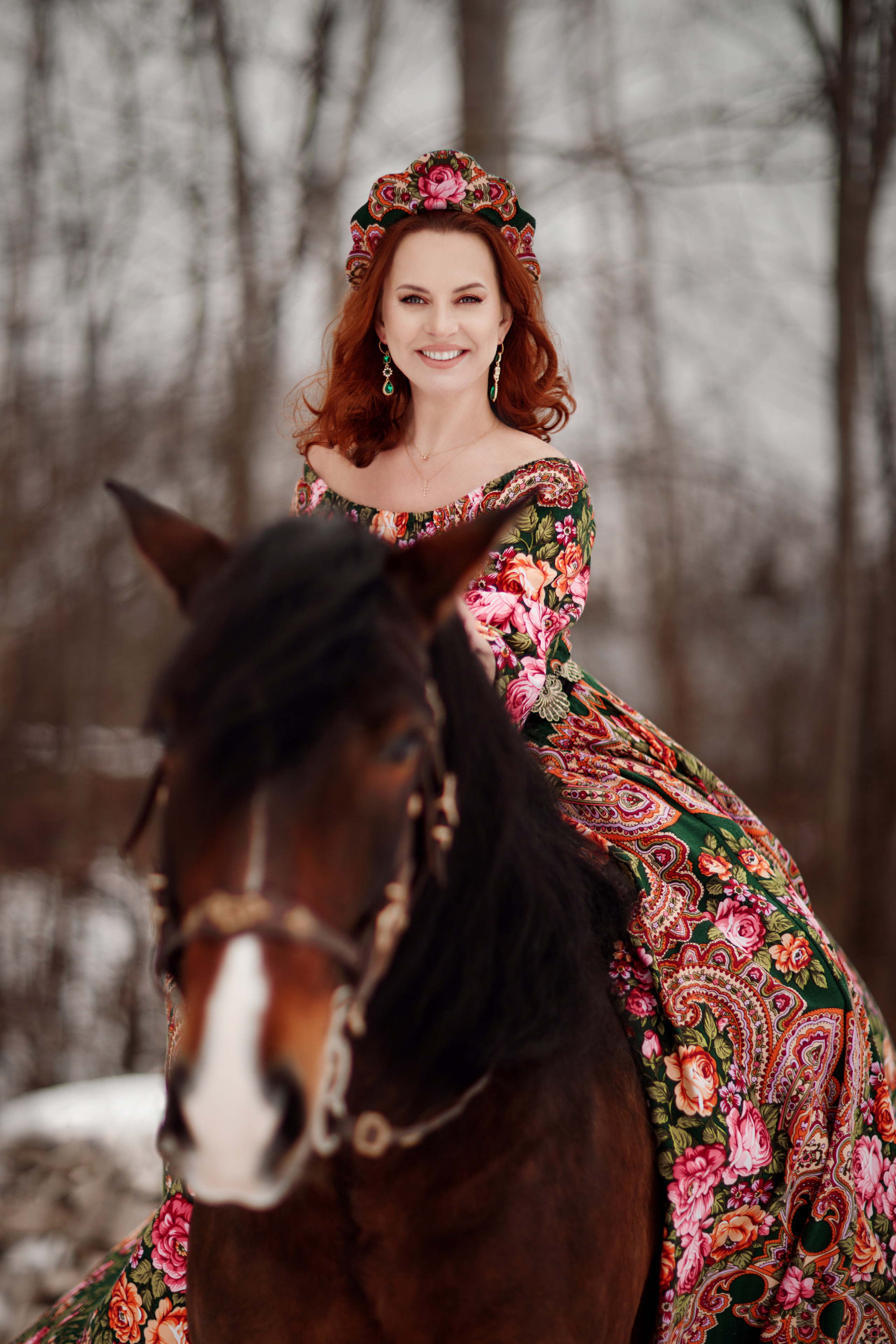 Зимний проект с конём 2022. Фотограф Москва | Екатерина Кронштадтская | fotoch_ka