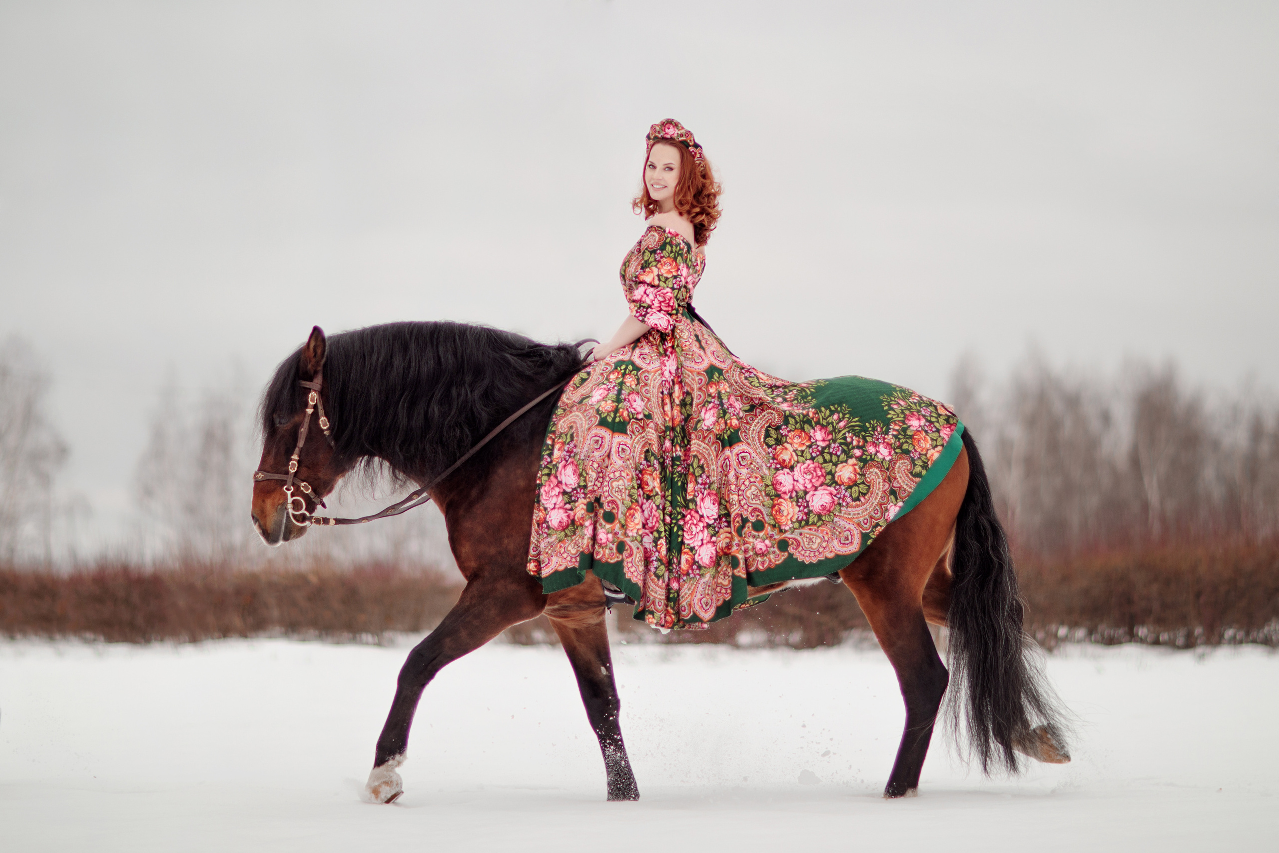 Зимний проект с конём 2022. Фотограф Москва | Екатерина Кронштадтская | fotoch_ka
