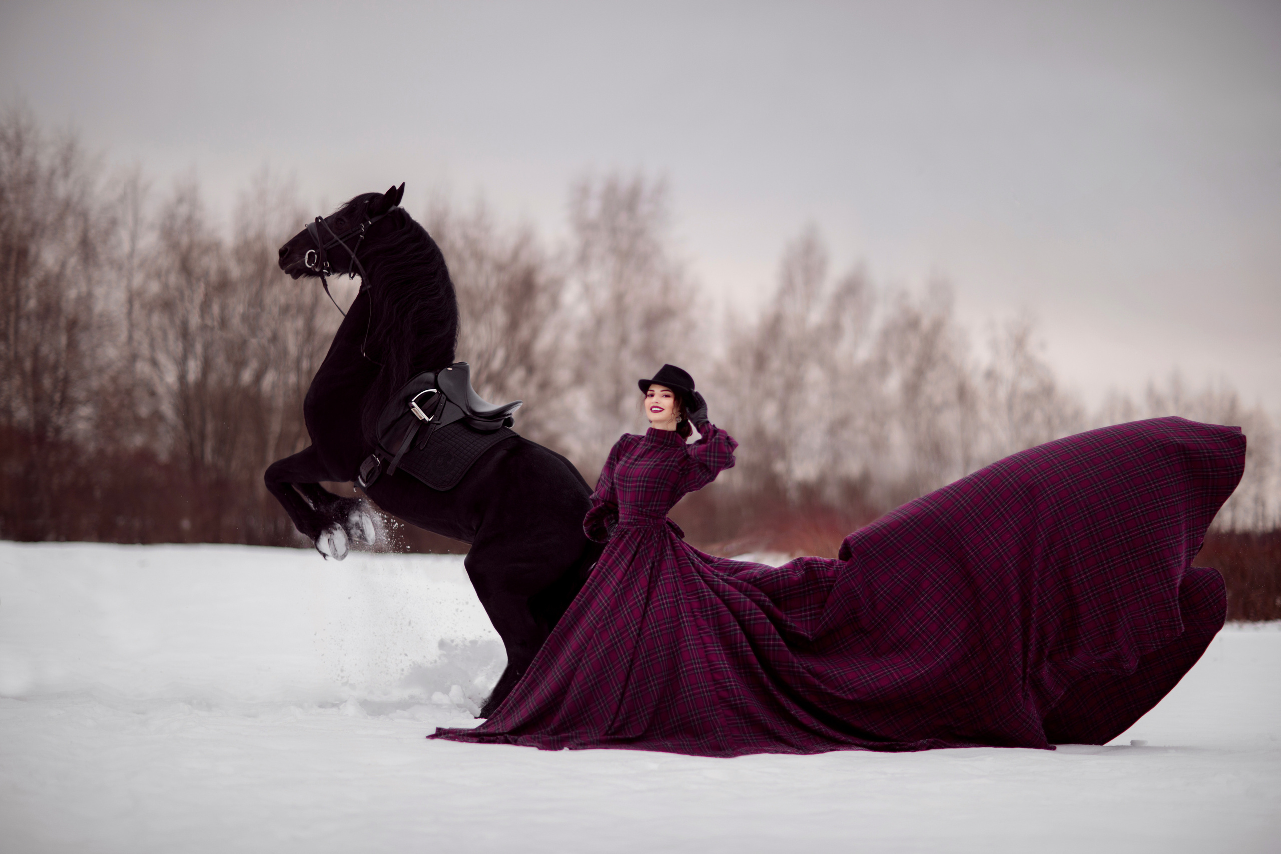 Зимний проект с конём 2022. Фотограф Москва | Екатерина Кронштадтская | fotoch_ka