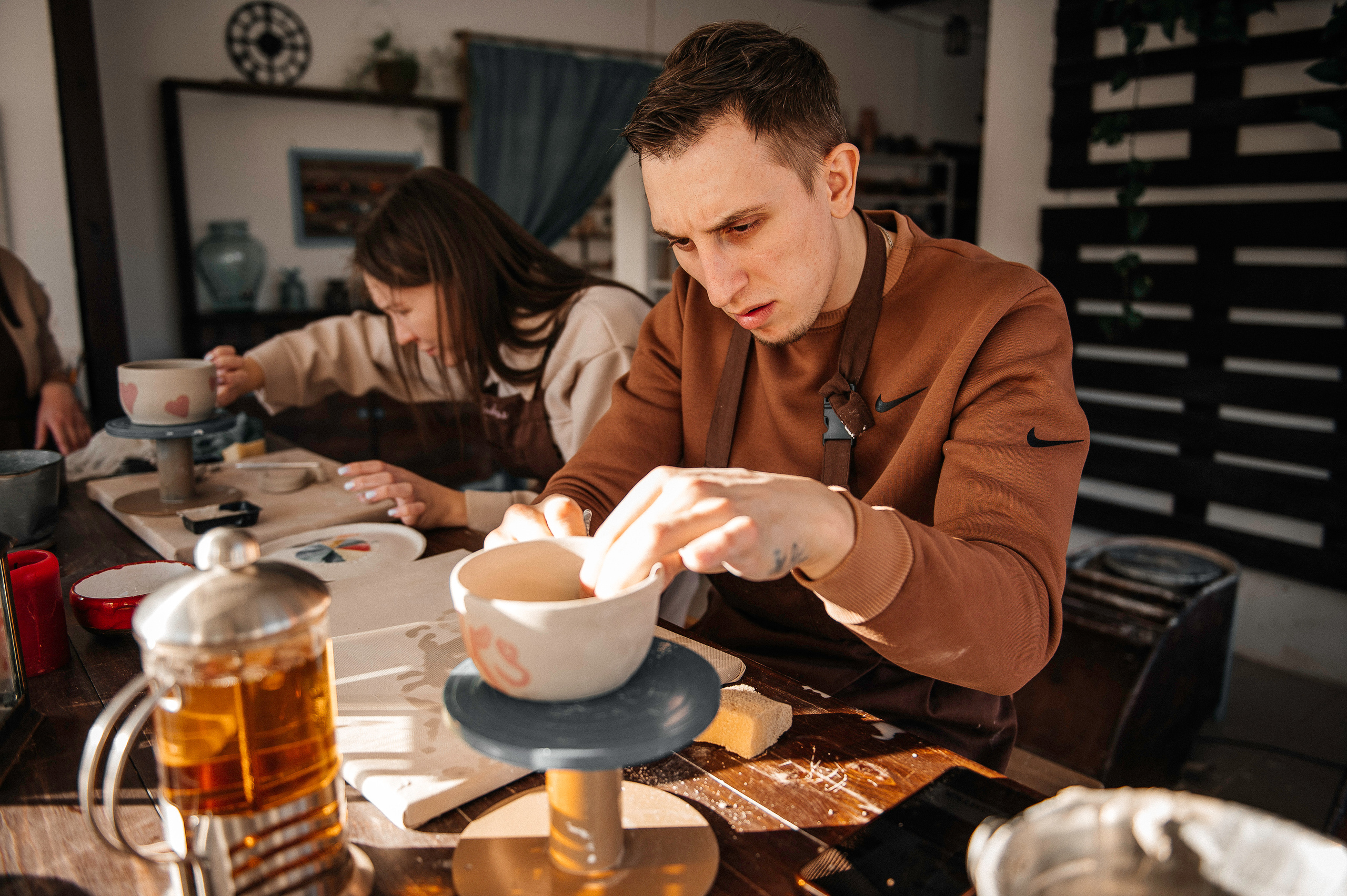Семья Смирновых в Гончарной мастерской. Фотограф в Сургуте Светлана Гибадуллина