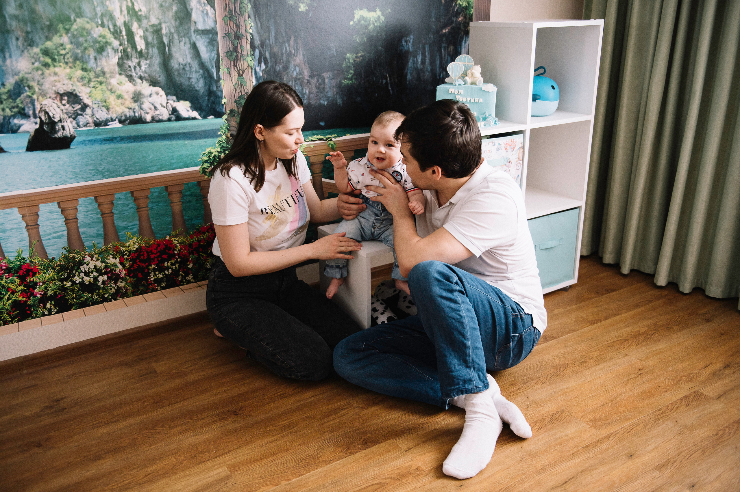 Семья Куклины отмечает полгодика своего малыша. Фотограф в Сургуте Светлана Гибадуллина