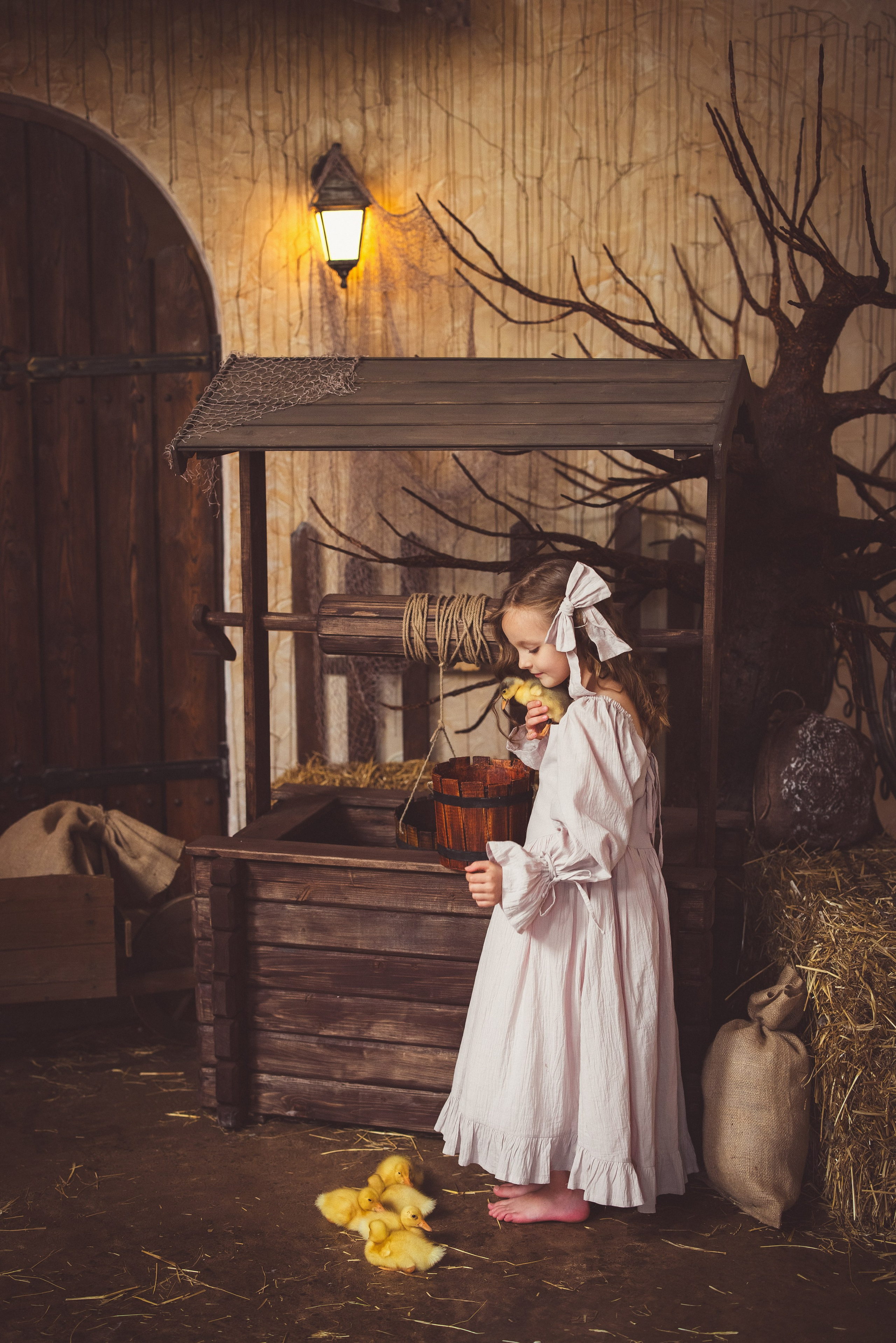 Пасхальный фотопроект с козочкой и утятами, в фотостудии «Эль» 2024 г. Семейный и детский фотограф в Краснодаре Анна Трашкова