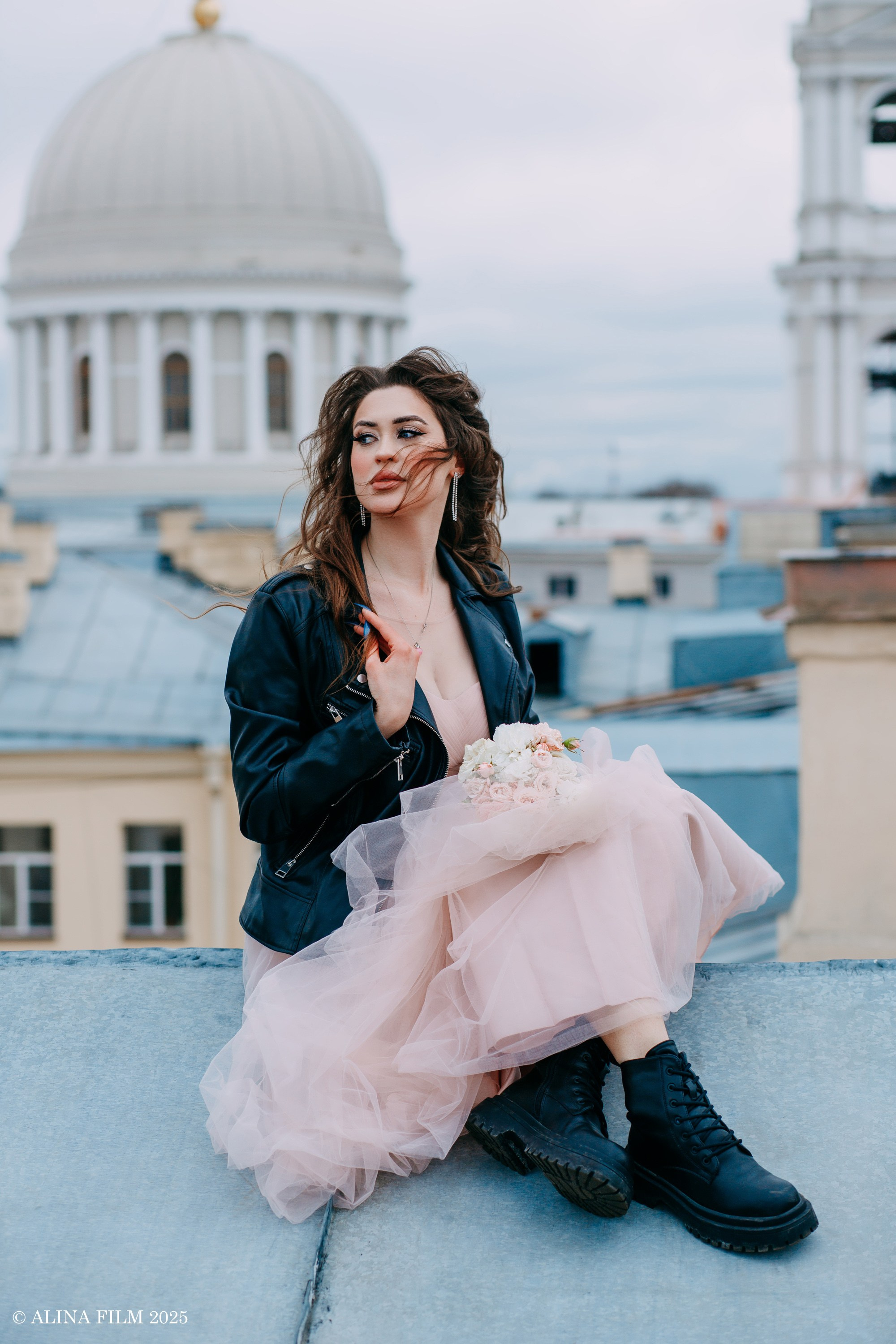 Фотосессия на крыше. Фотограф в Санкт-Петербурге Alina Film
