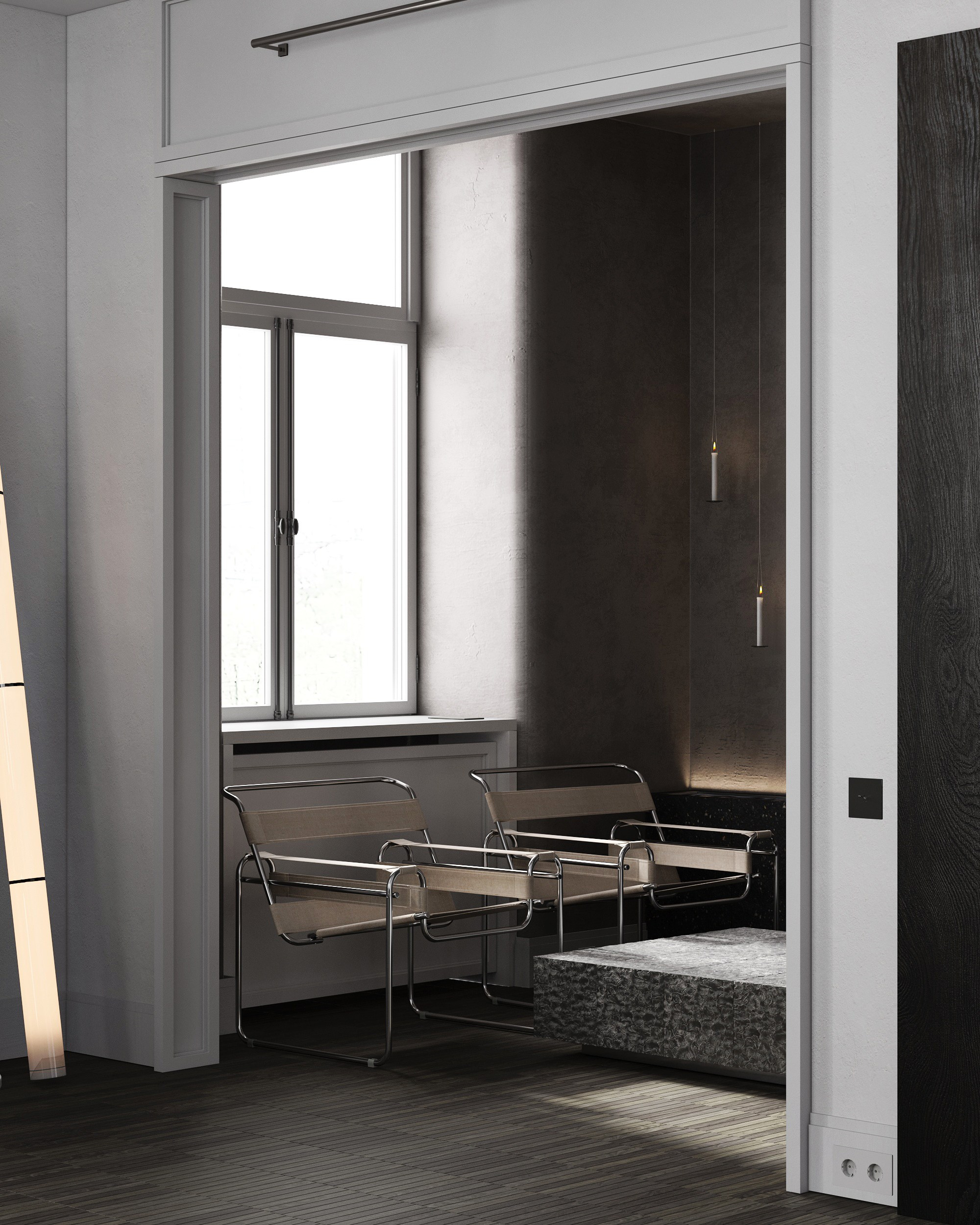 Modern flat. Interior visualization