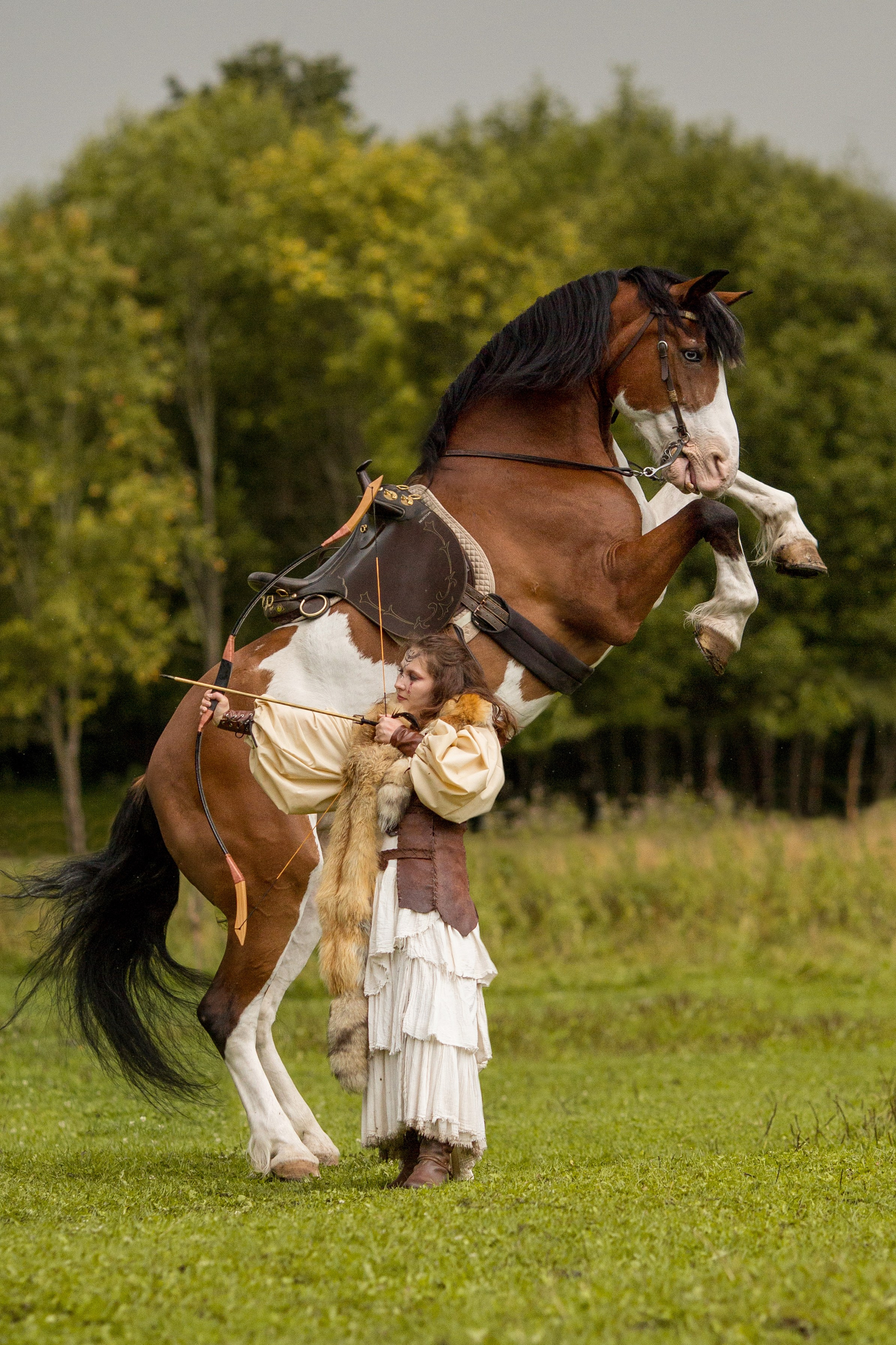 Фотосессия с лошадью в скандинавском стиле