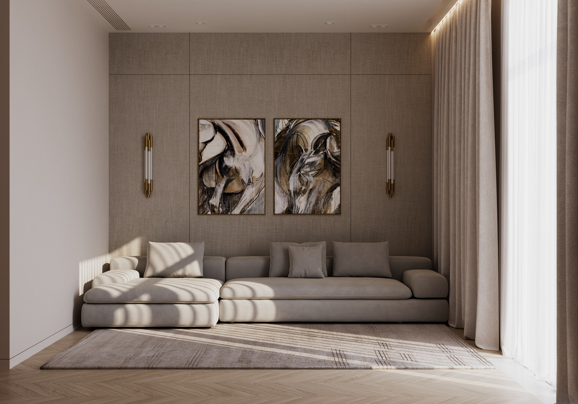 Кабинет замена дивана. Визуализатор Векшина Елена