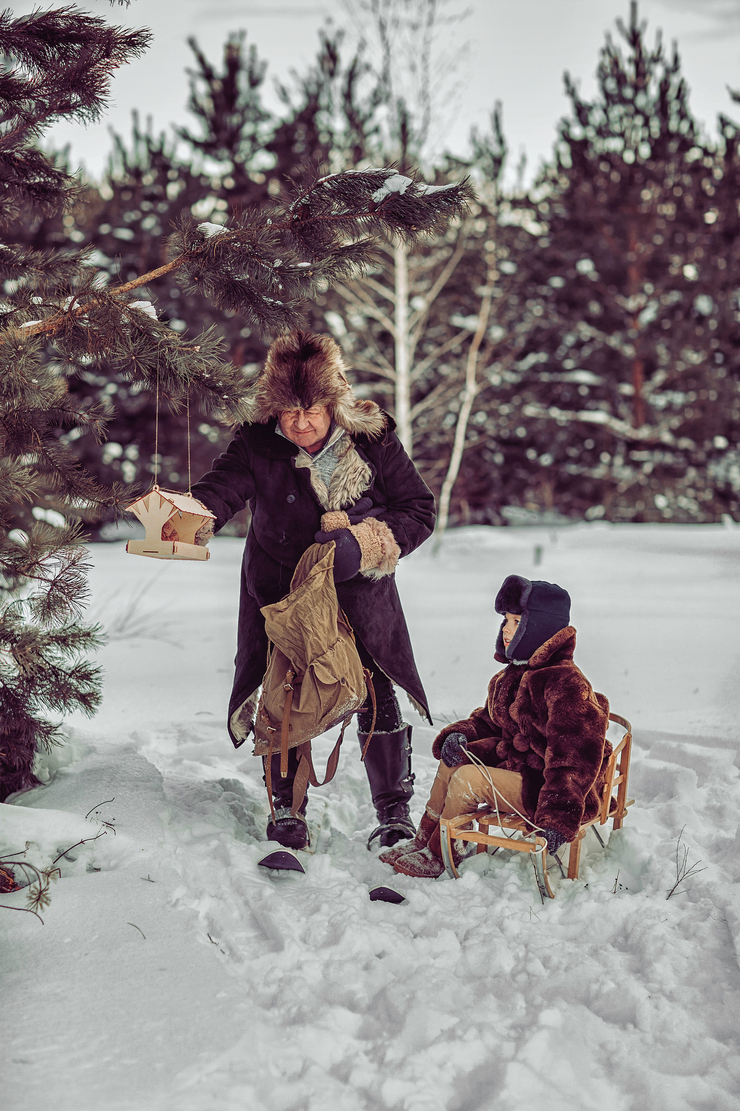 Егерь и внуки. Детский и семейный фотограф в Пензе Лена бешенова