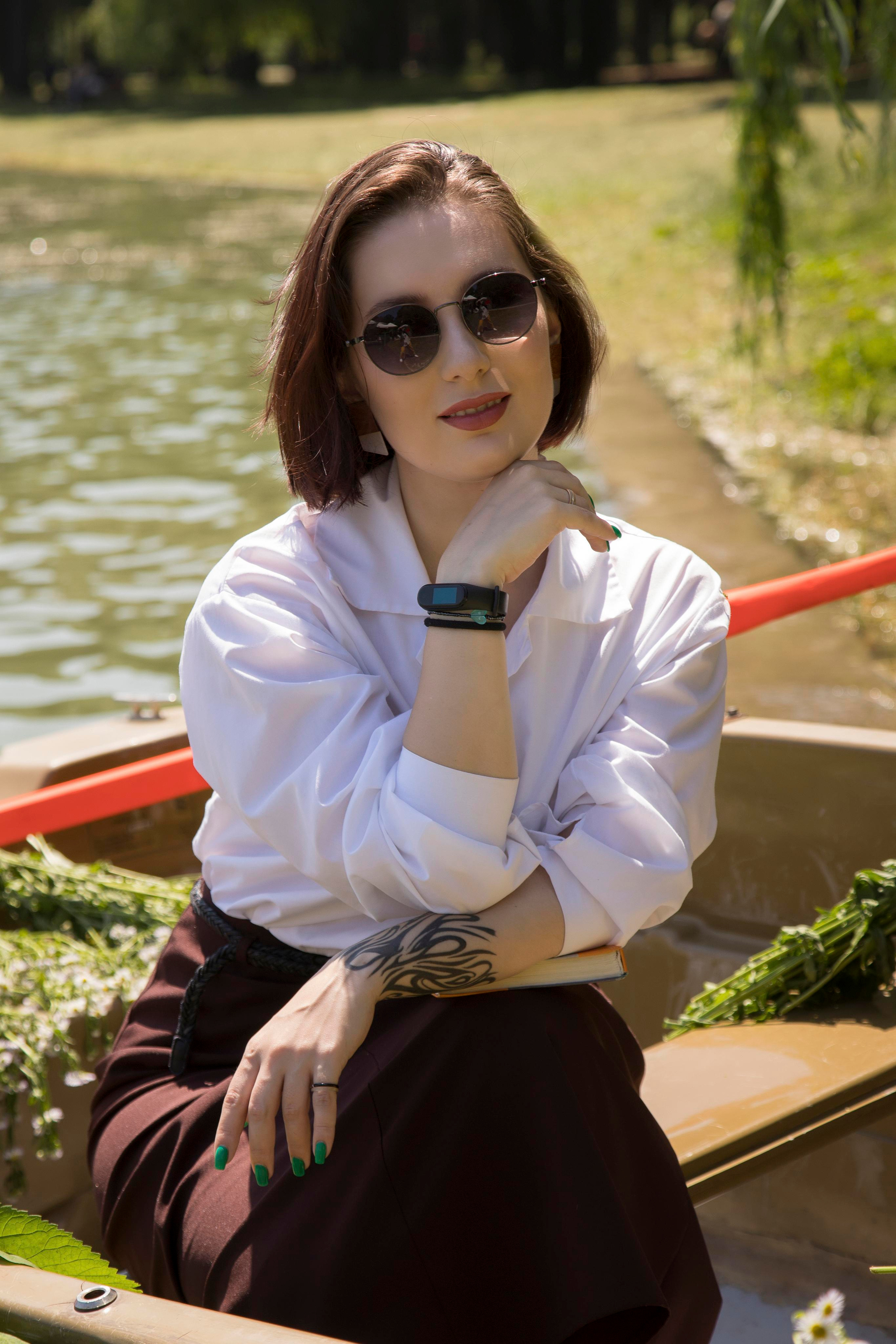 Съёмка на лодке, совместный проект с Олей. Школьный фотограф в г. Нальчик Галимат Абитова