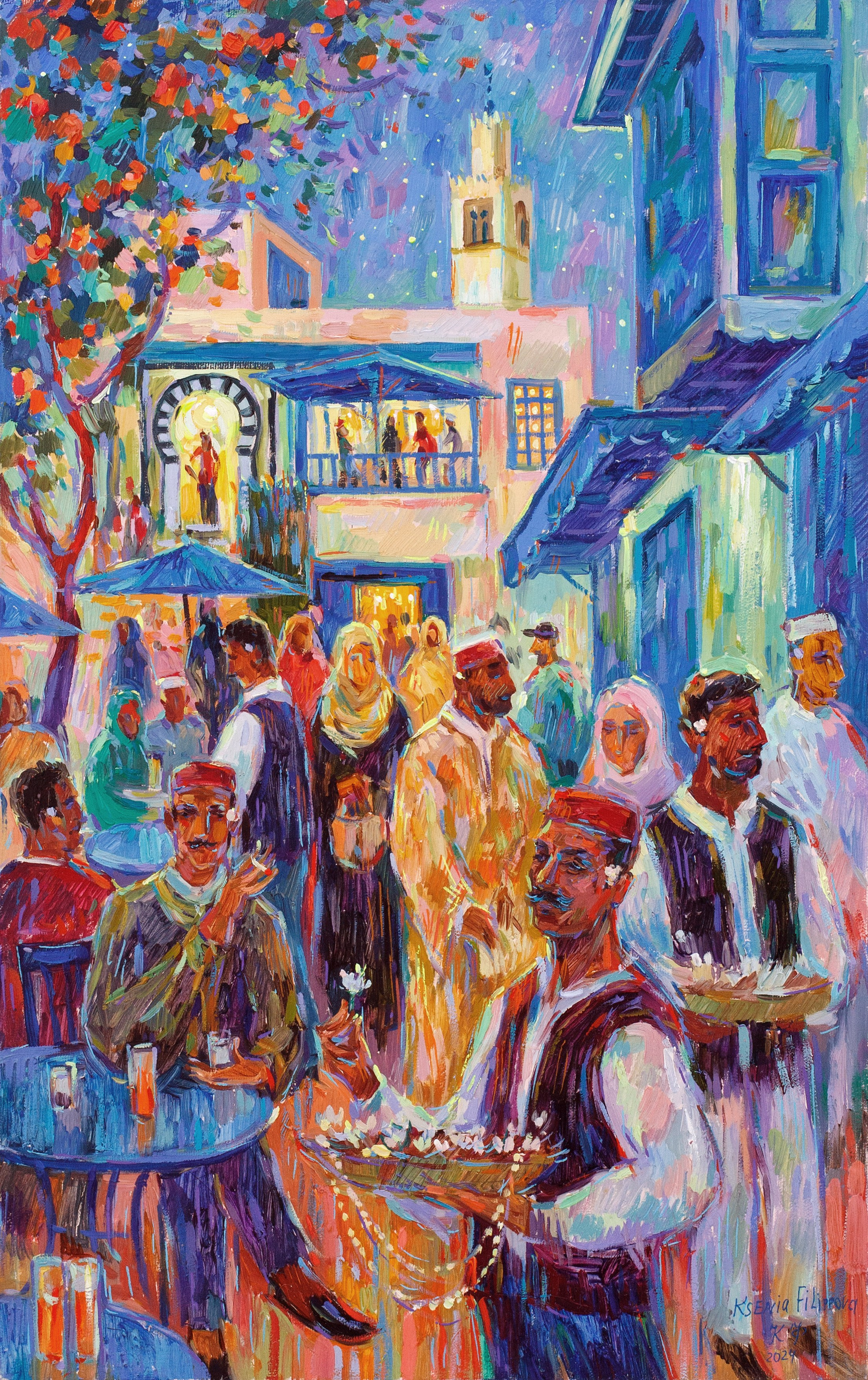 Sidi bou Said (exhibition at Galerie Saladin). Artist Ksenia Filippova