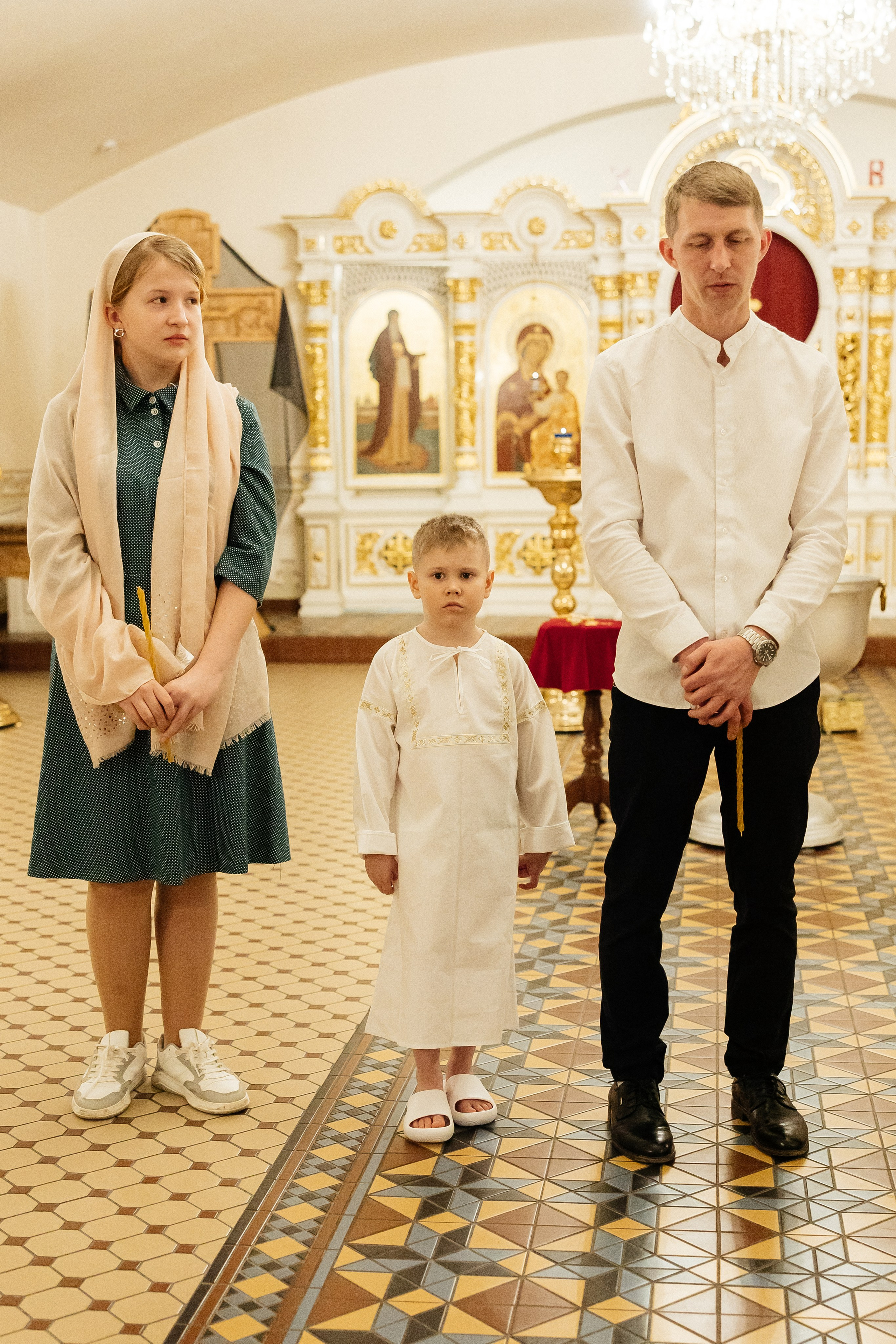 Таинство Крещения Максима и Александра. Храм Покрова Пресвятой Богородицы