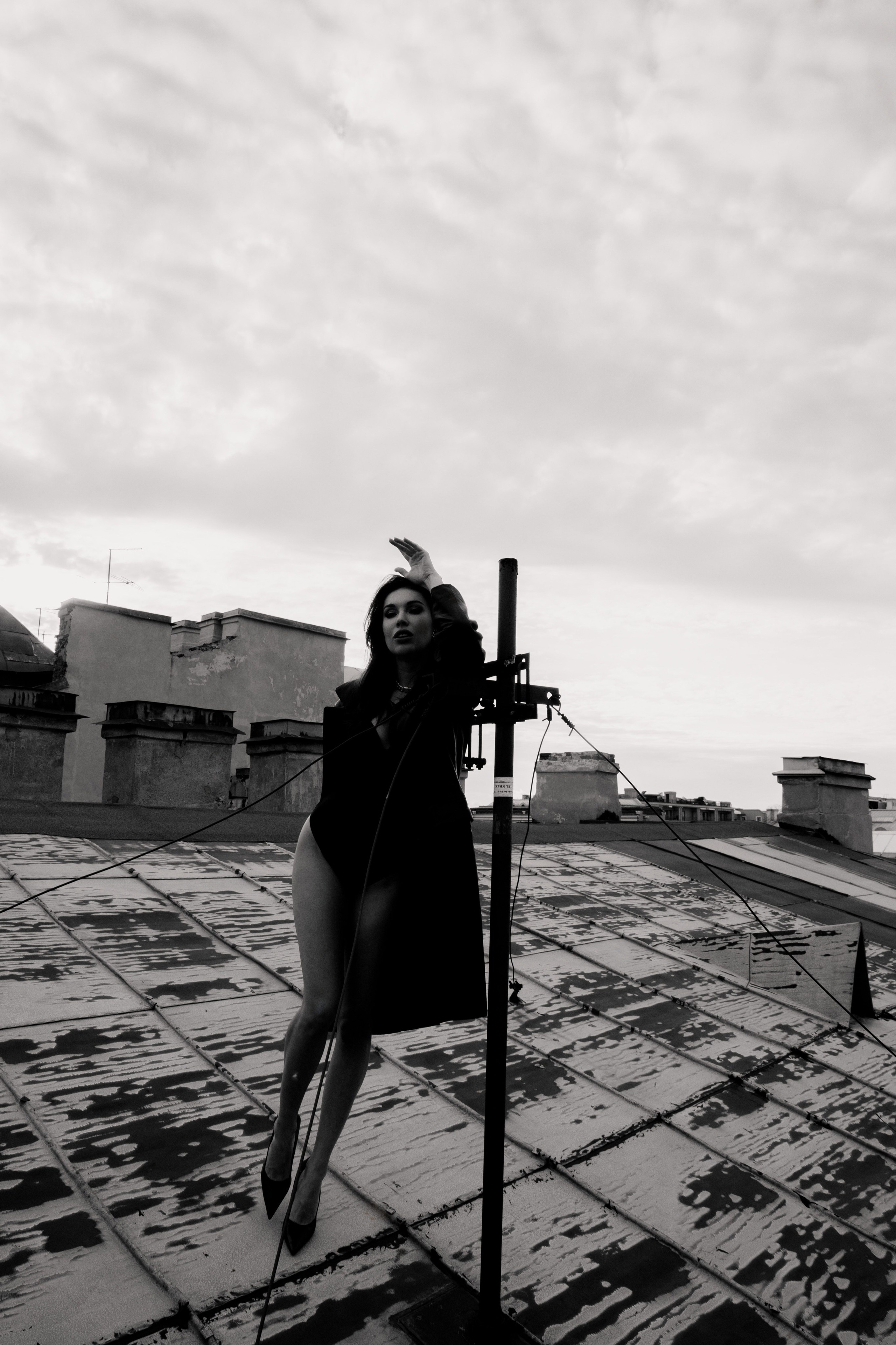 Вероника (съемка на крыше). Фотограф в Москве и Санкт-Петербурге Дарина